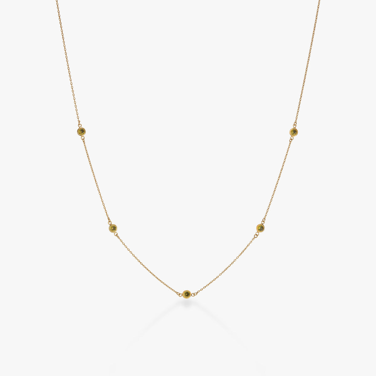 Bezel Birthstone Necklace