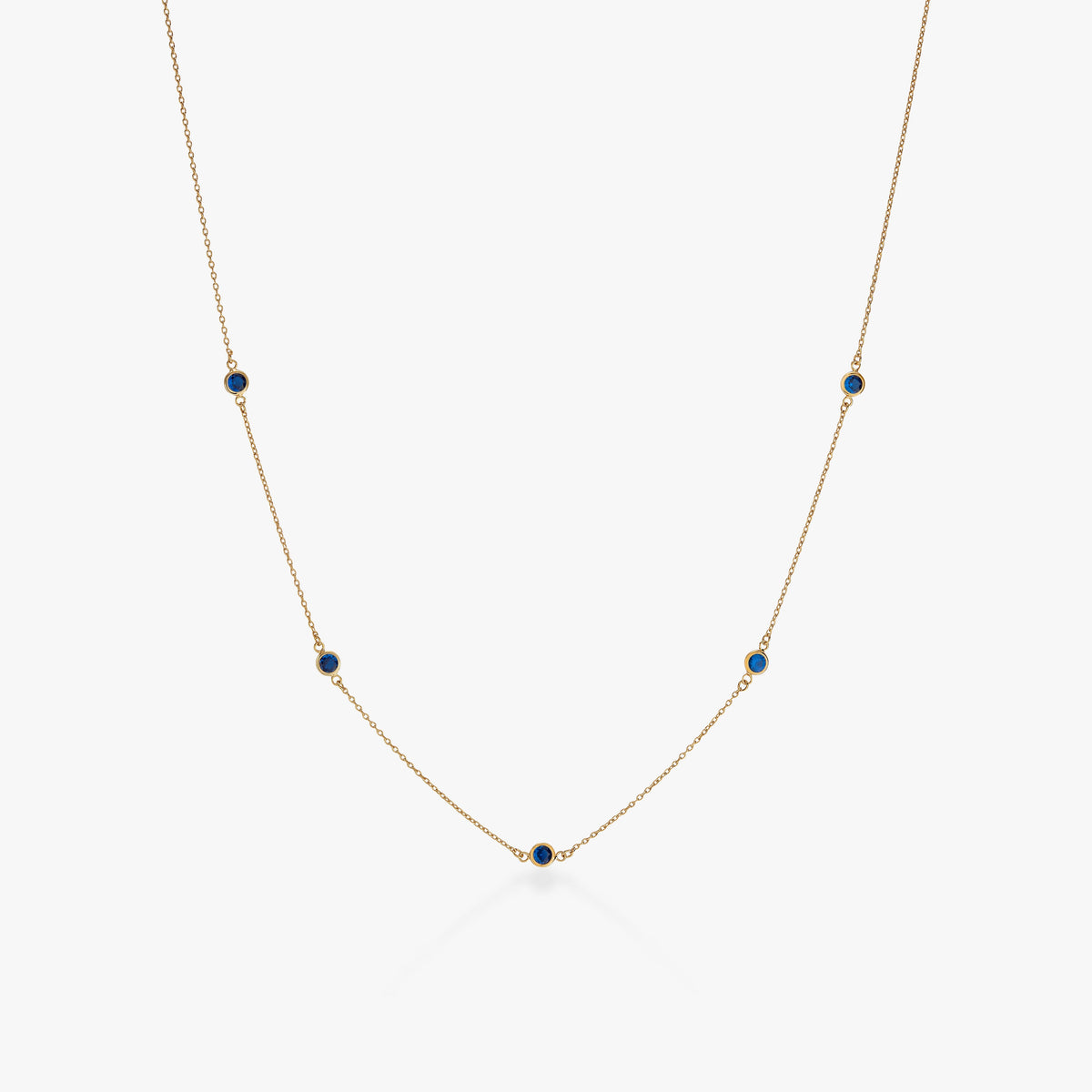 Bezel Birthstone Necklace