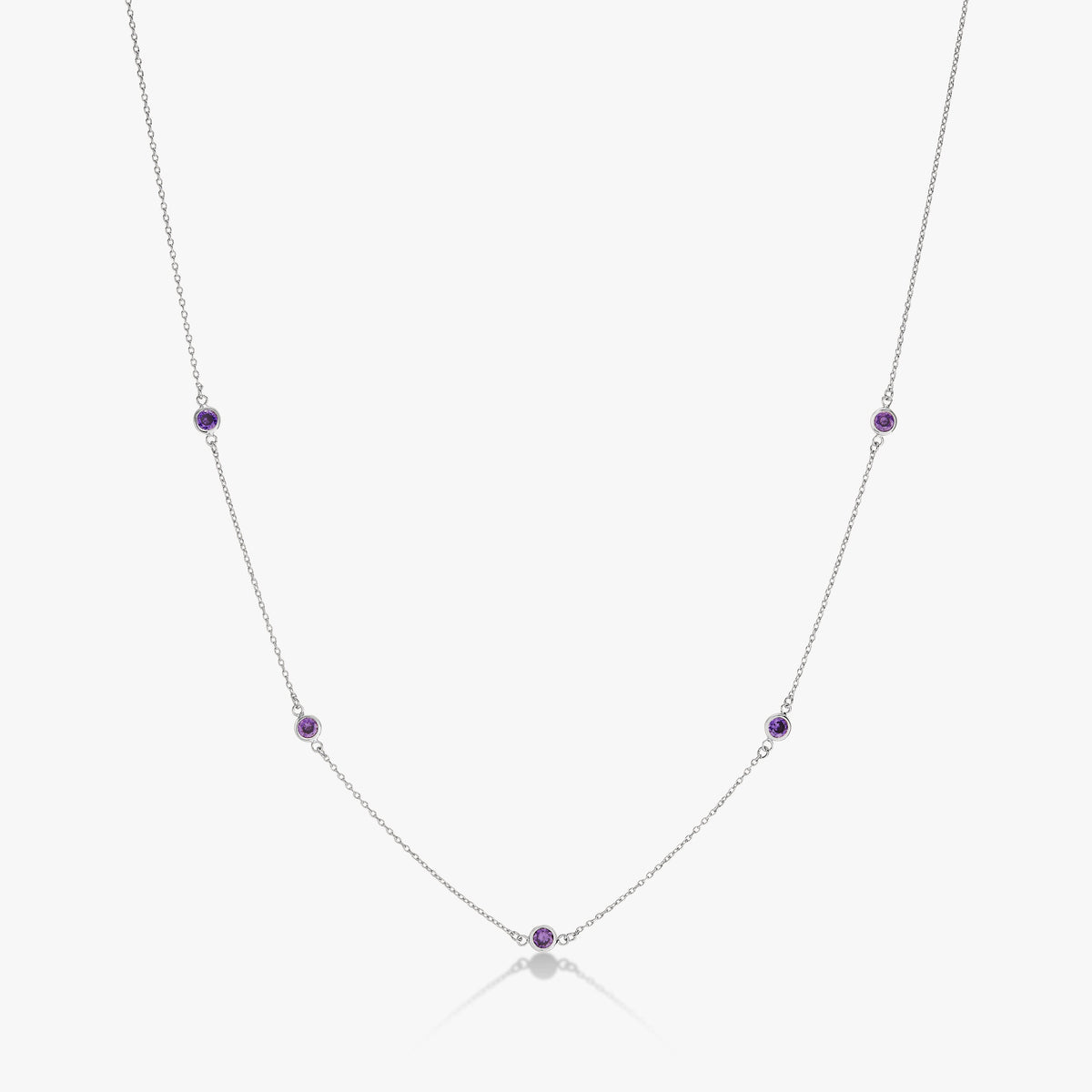 Bezel Birthstone Necklace