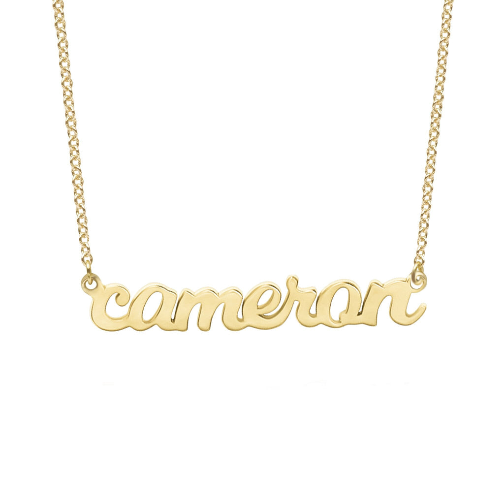 Personalized Script Nameplate Necklace