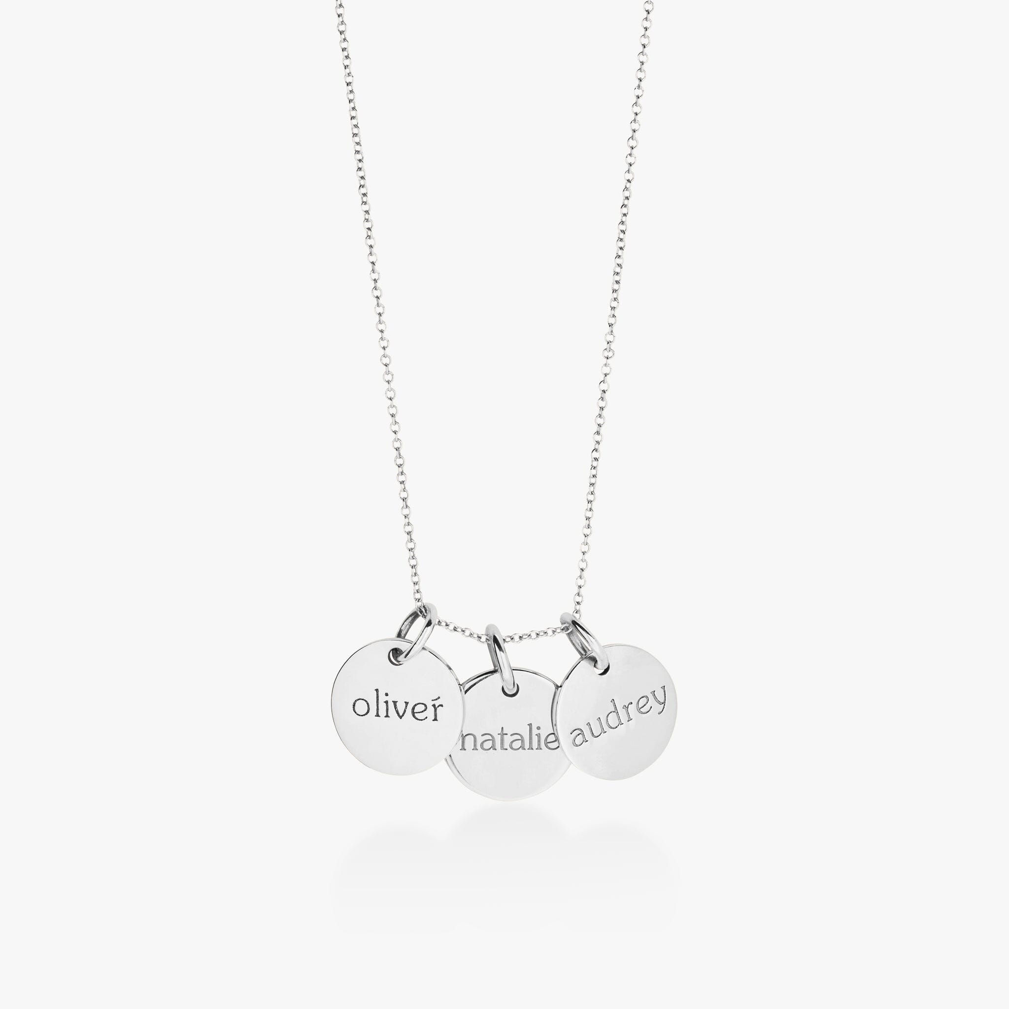Circle Tag Necklace - 3 Tags