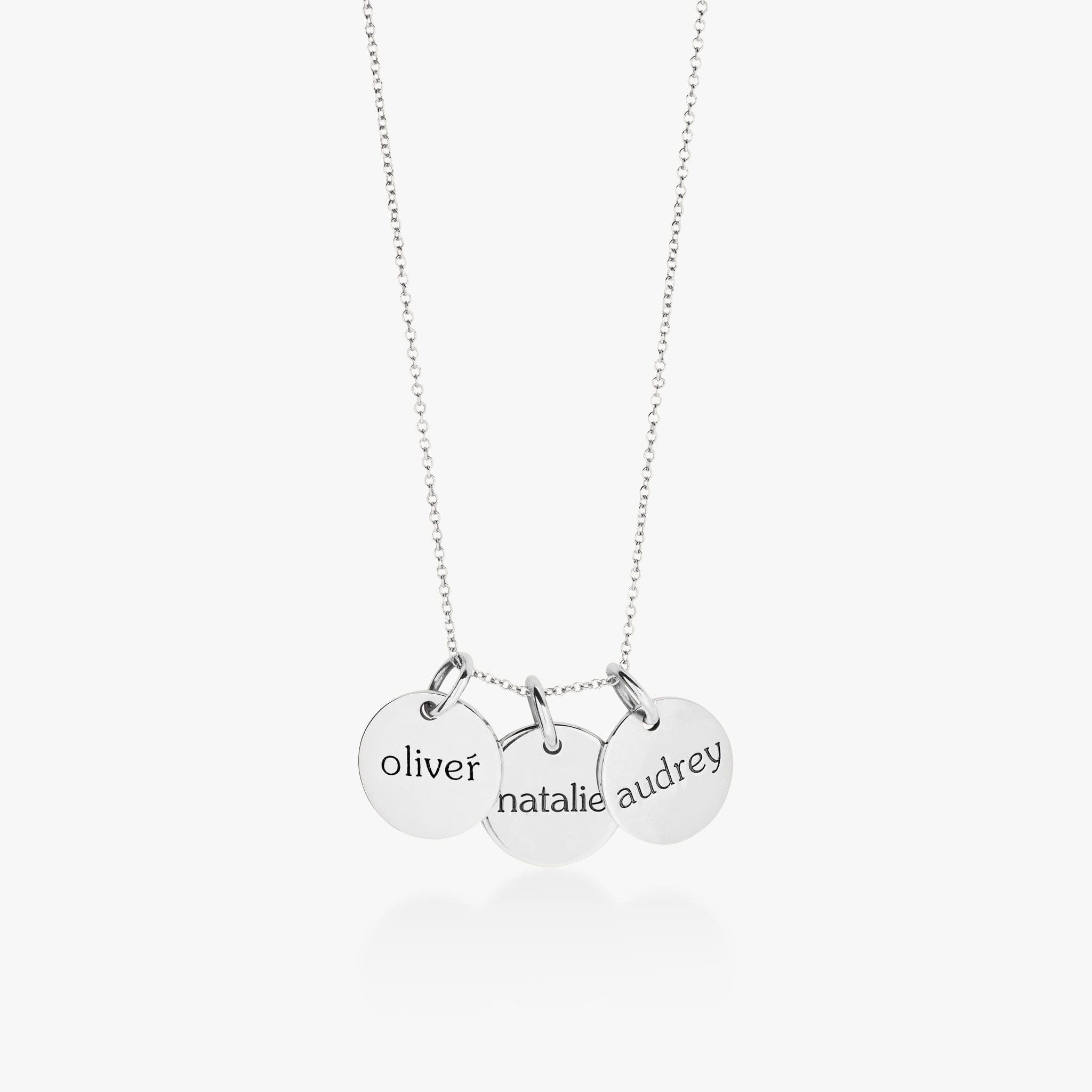 Circle Tag Necklace - 3 Tags