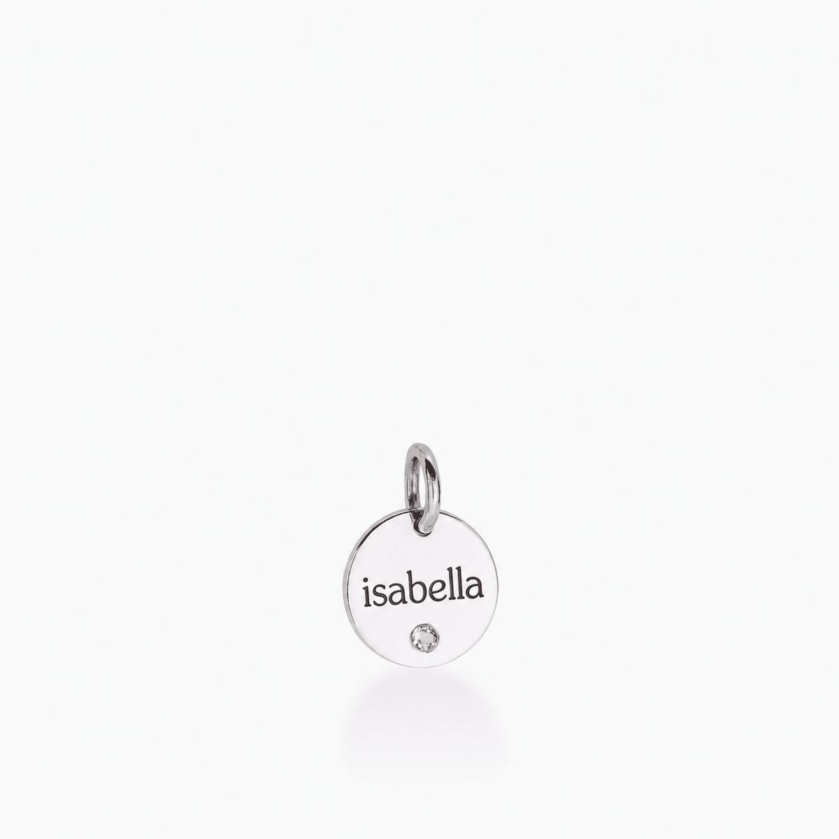 Circle Tag with Birthstone