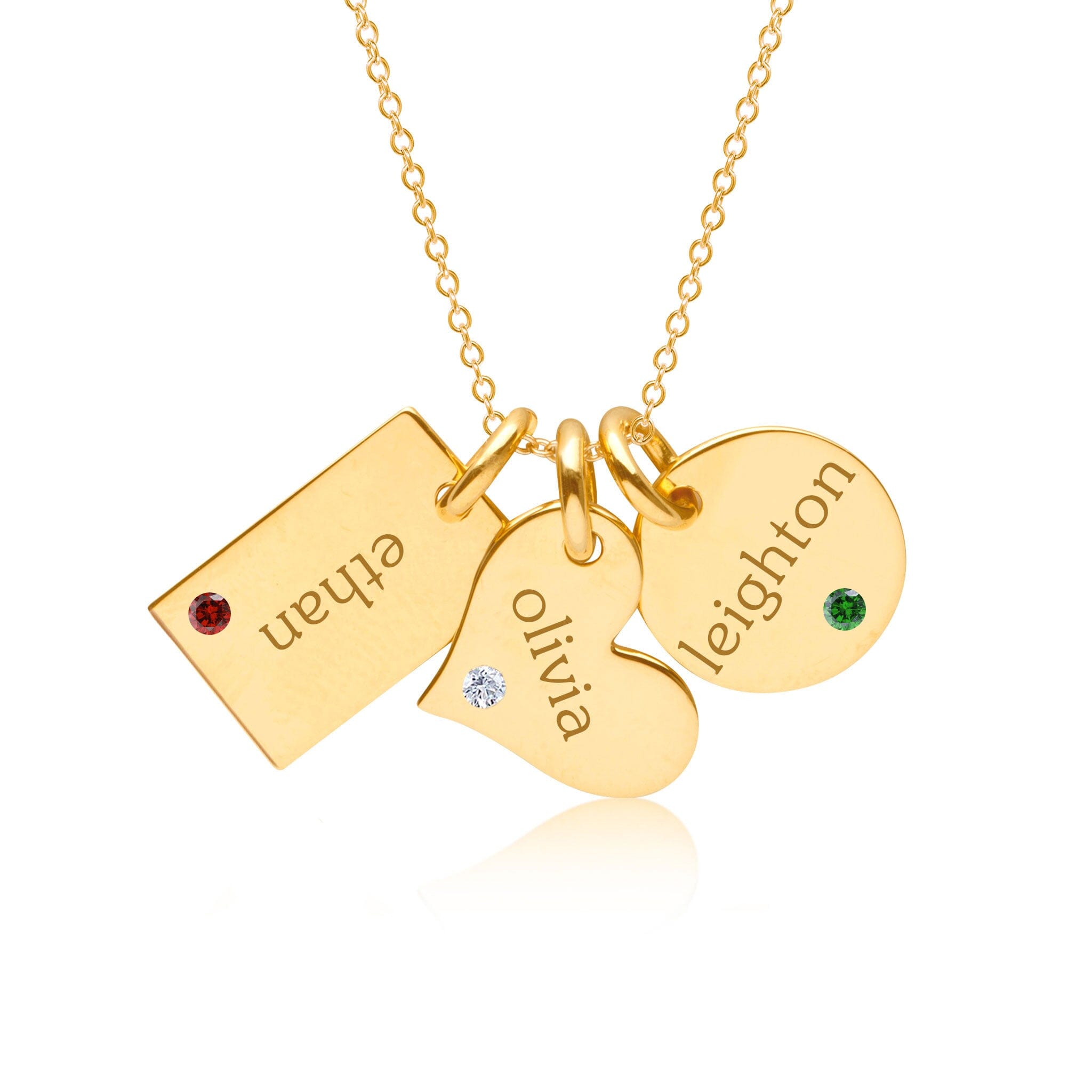 Family Necklace with Birthstones