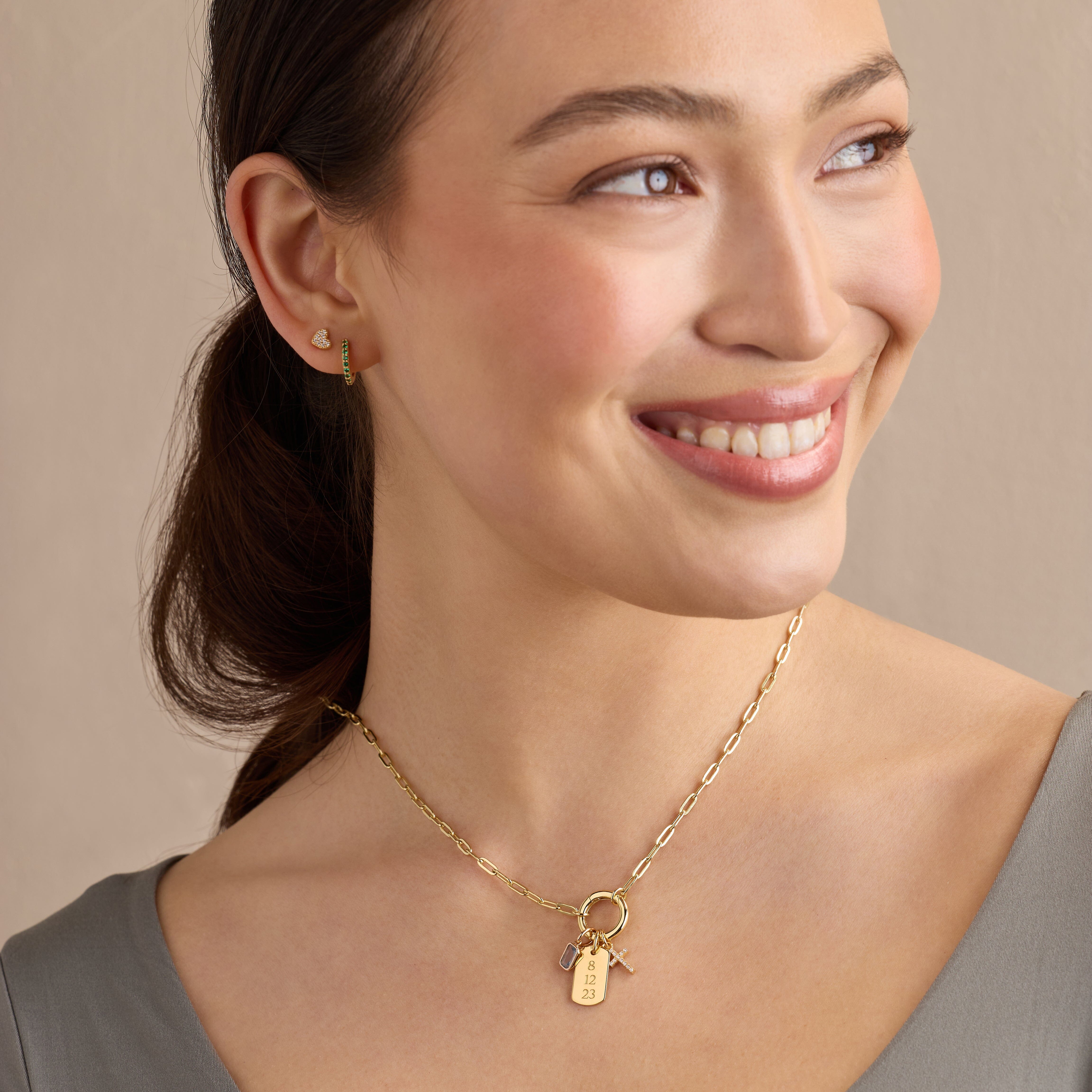 Front Clasp Paperclip Chain