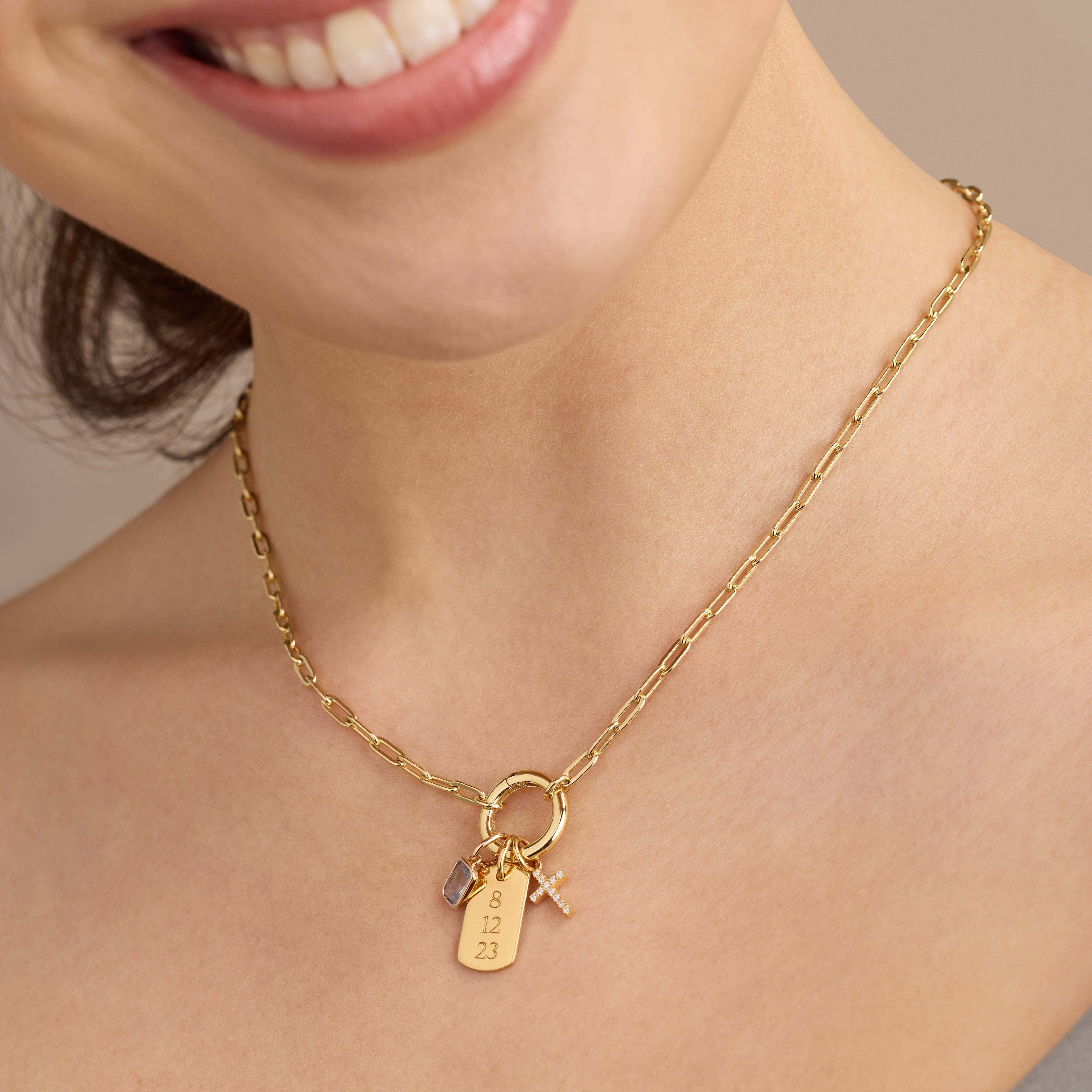 Front Clasp Paperclip Chain