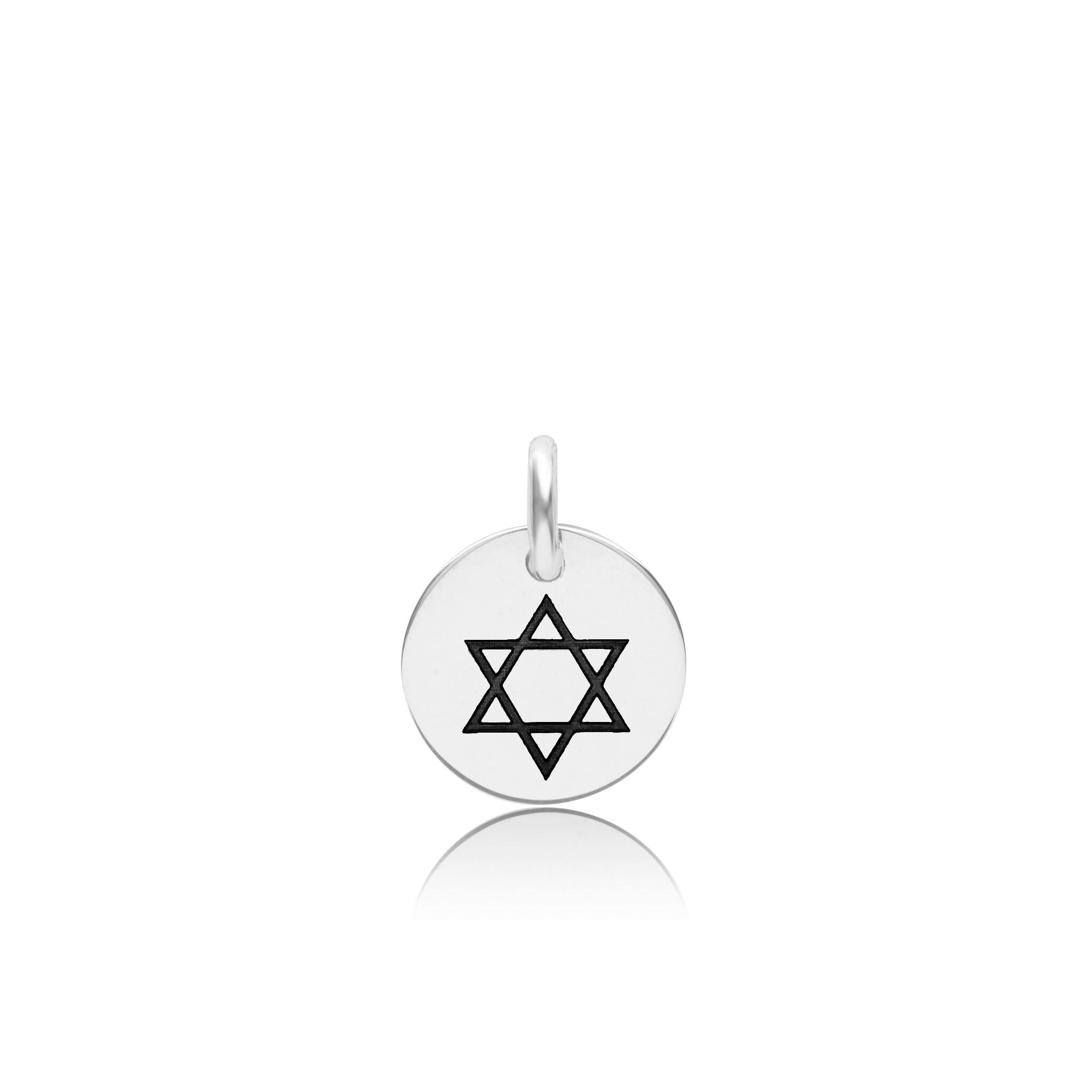 Engravable Star of David Circle Tag