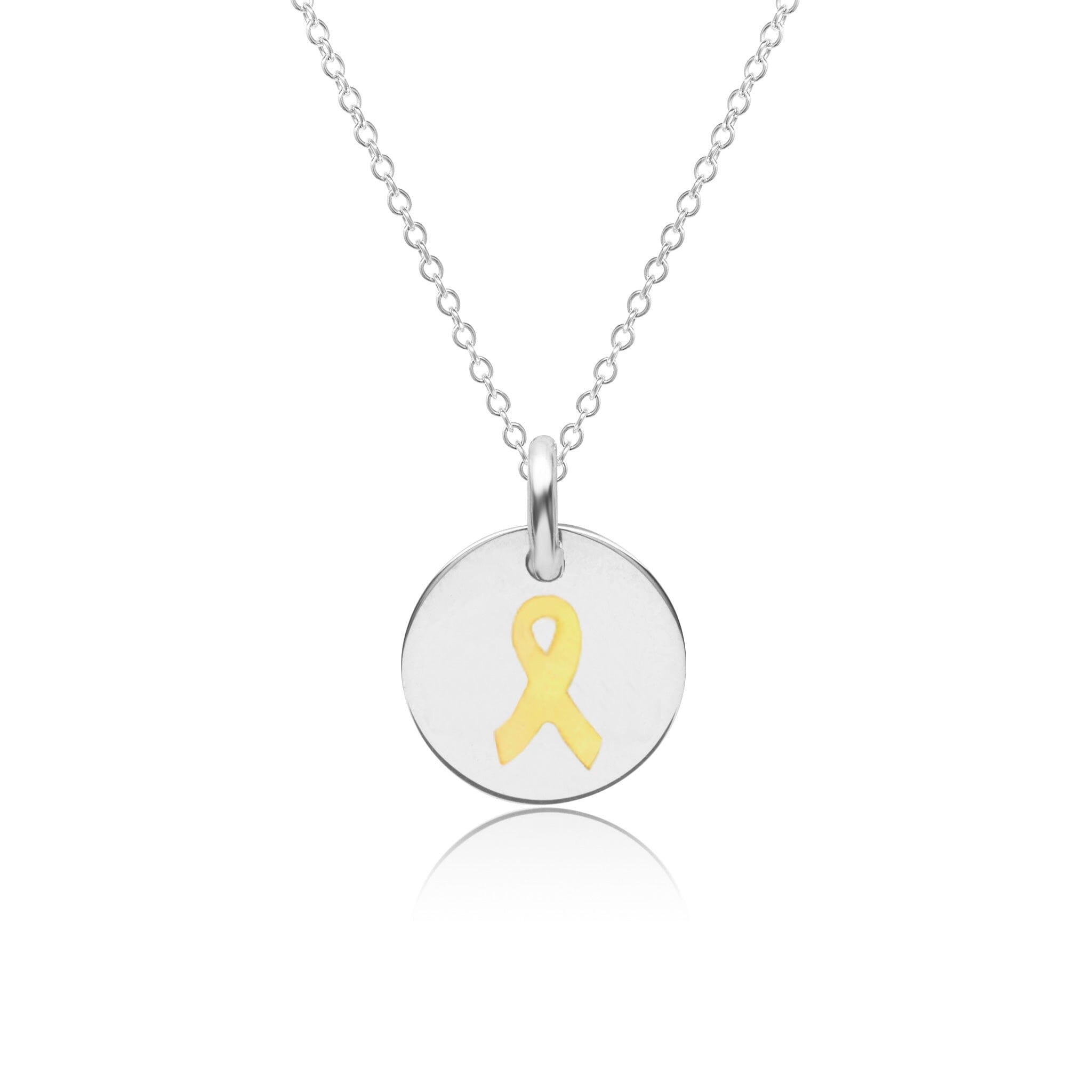 Childhood Cancer Ribbon Circle Necklace