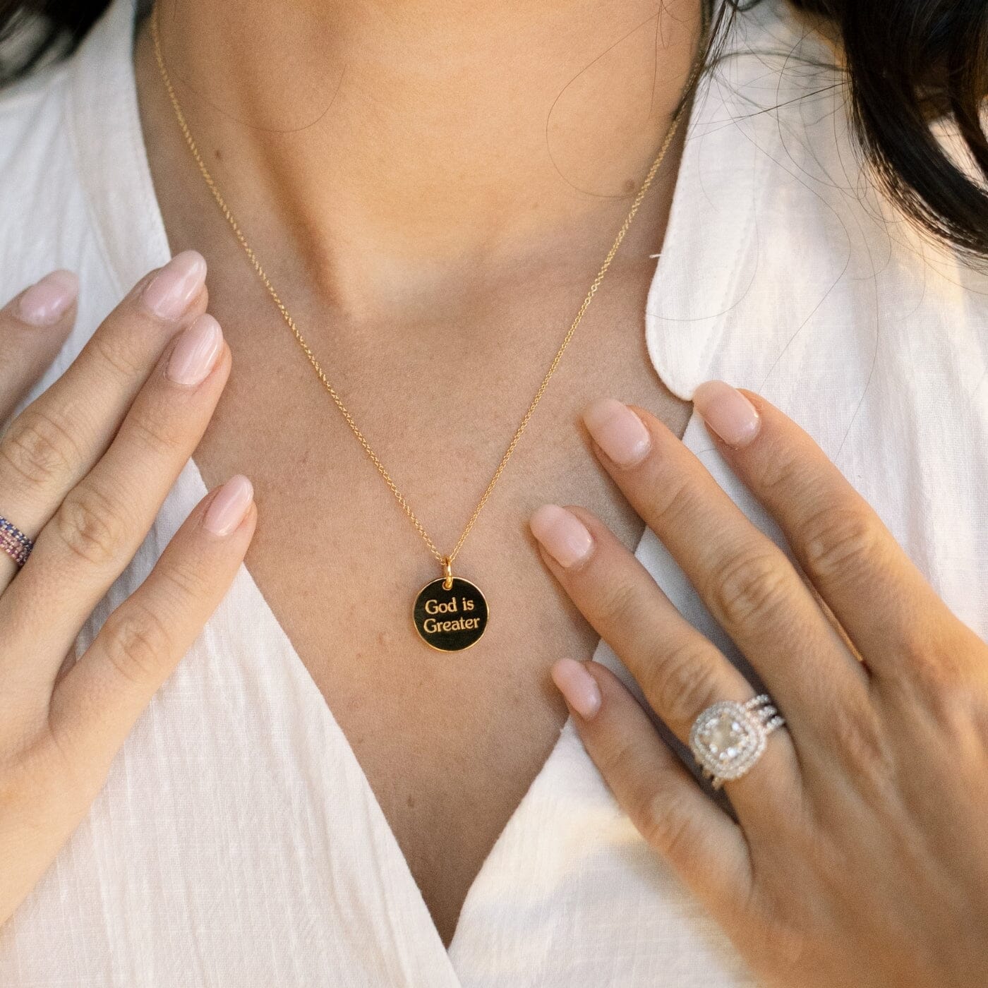 SRB God is Greater Circle Necklace