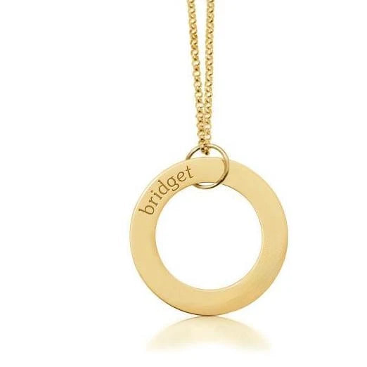 Circle Pendant Necklace (1-5 Names)