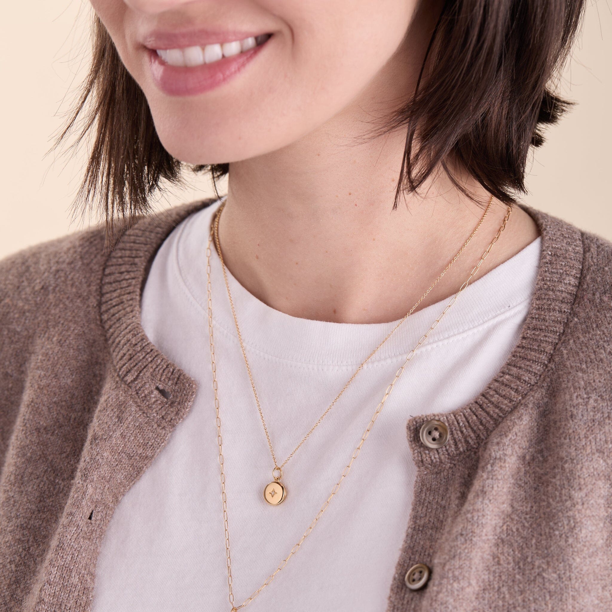 Round Mini Locket Necklace