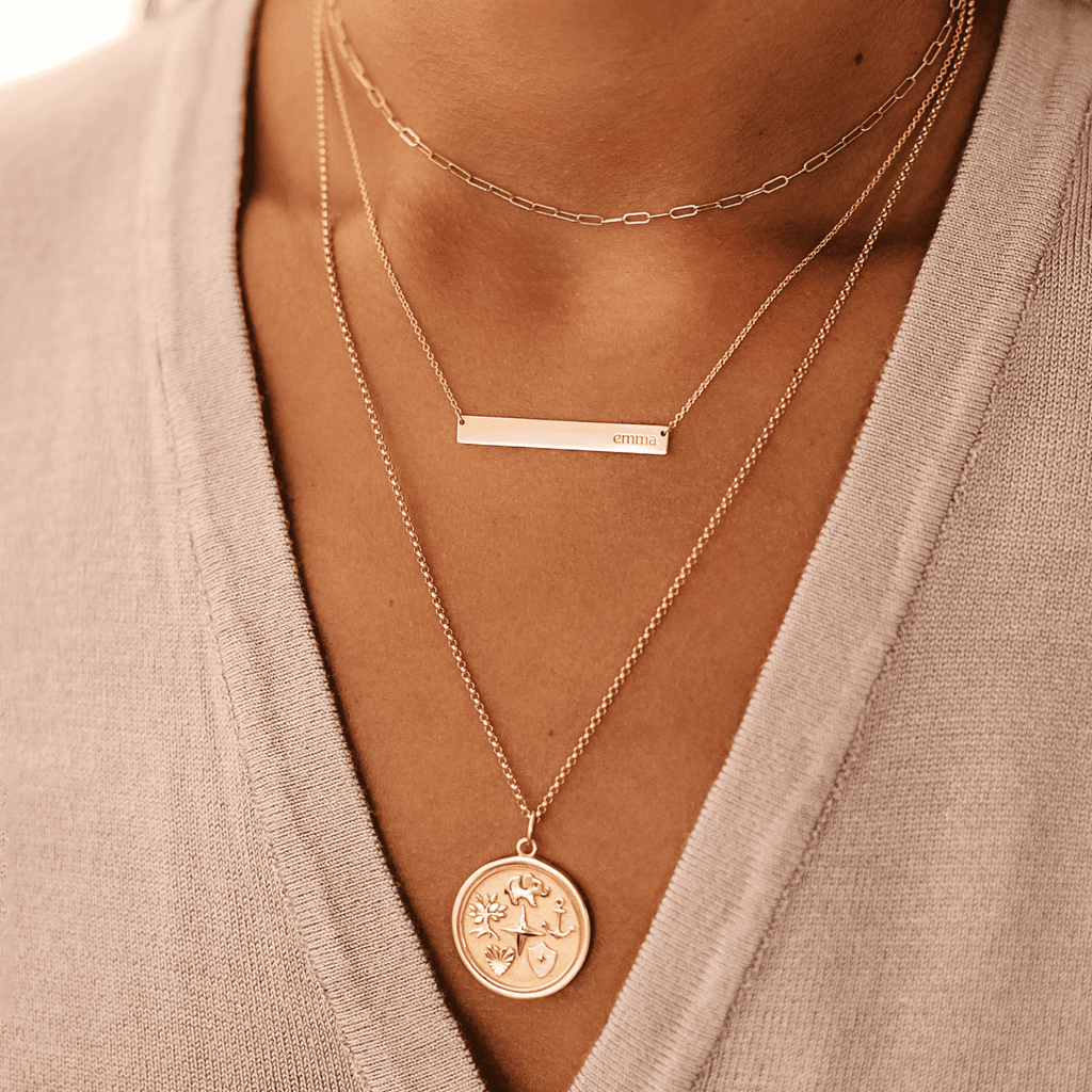 Reflection Coin Pendant Necklace