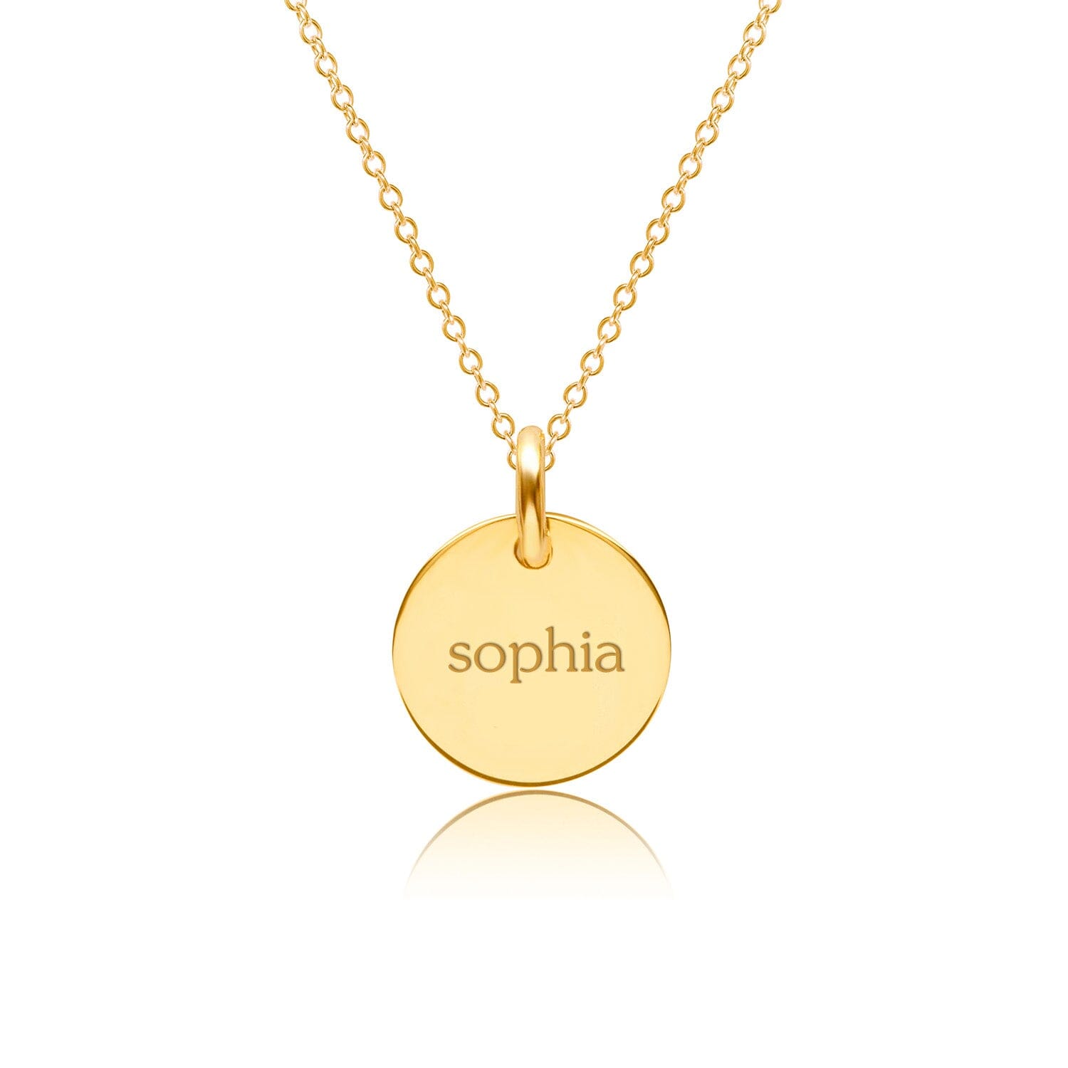 Engraved Circle 1 to 4 Name Pendant Necklace Engraved Circle 1 to 4 Name Pendant Necklace