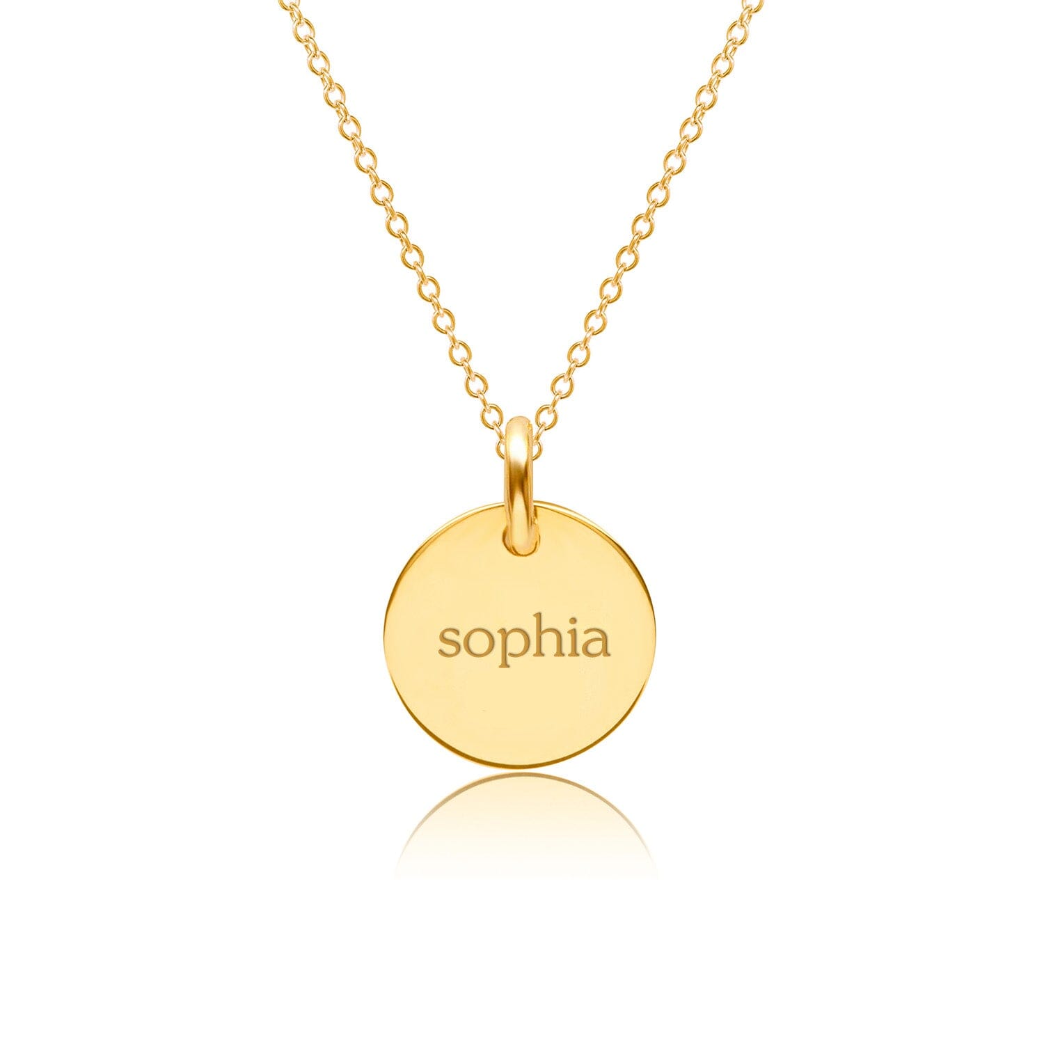 14k Gold Circle Necklace | Tiny Tags