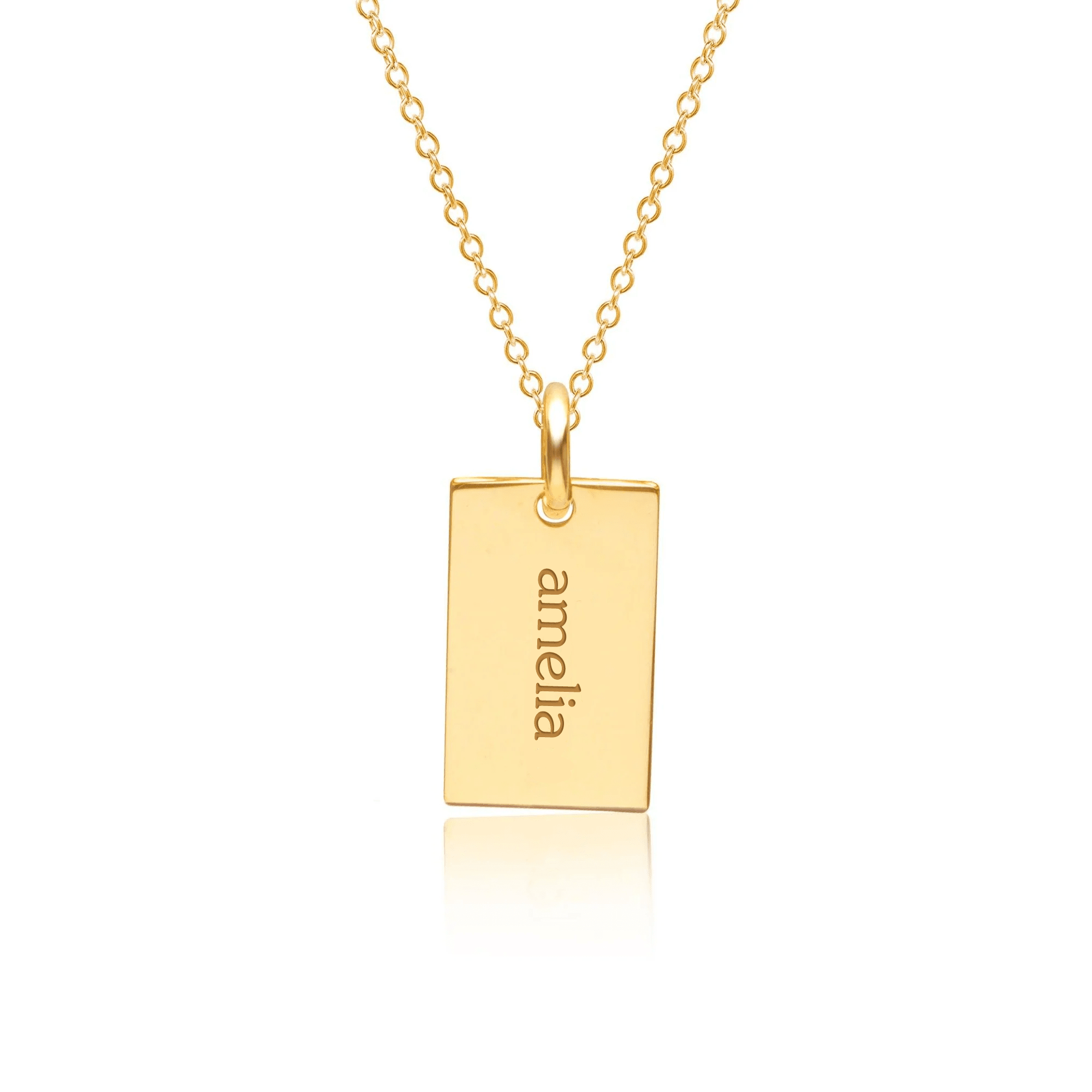 Gold dog tags necklace hotsell