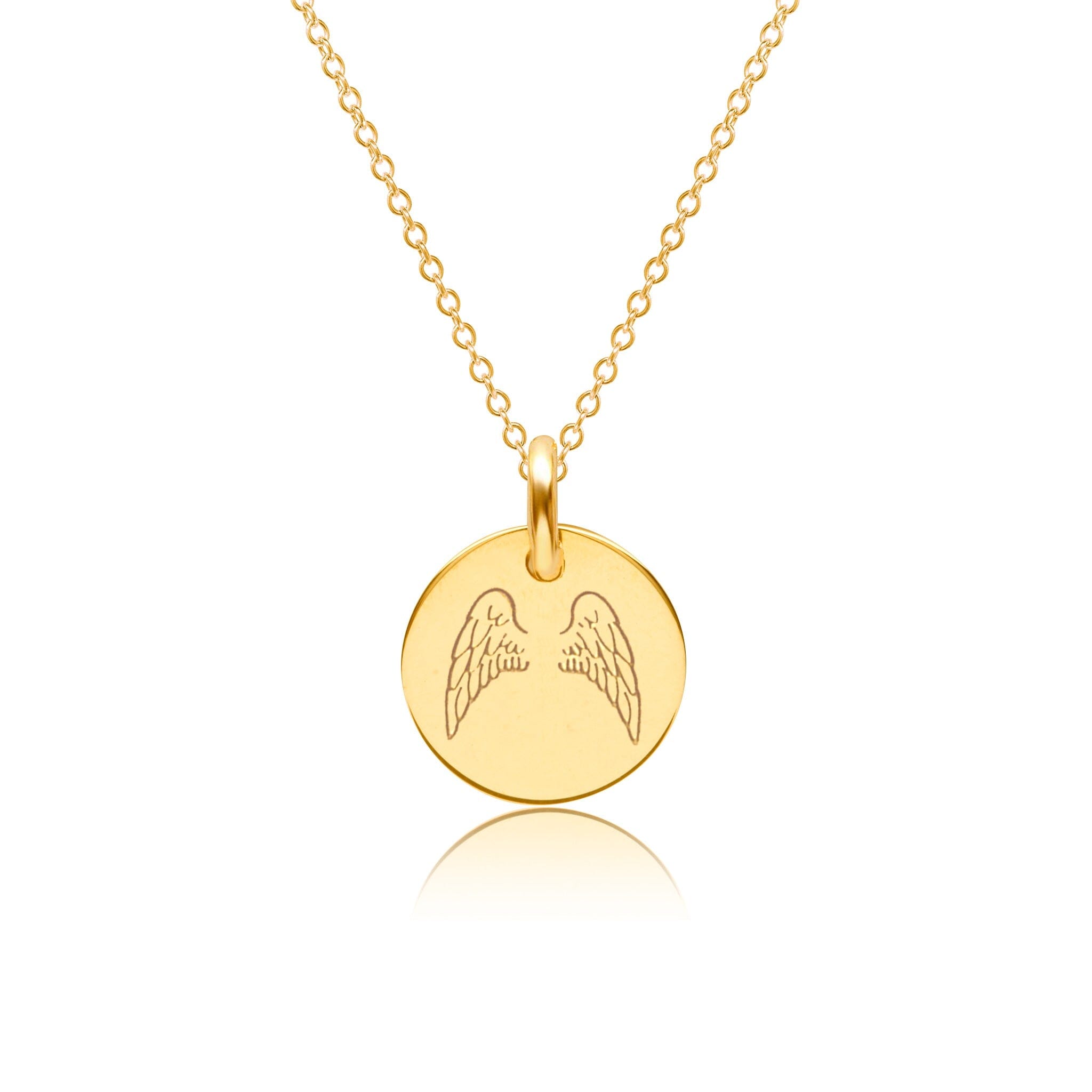 Engravable Angel Wings Necklace