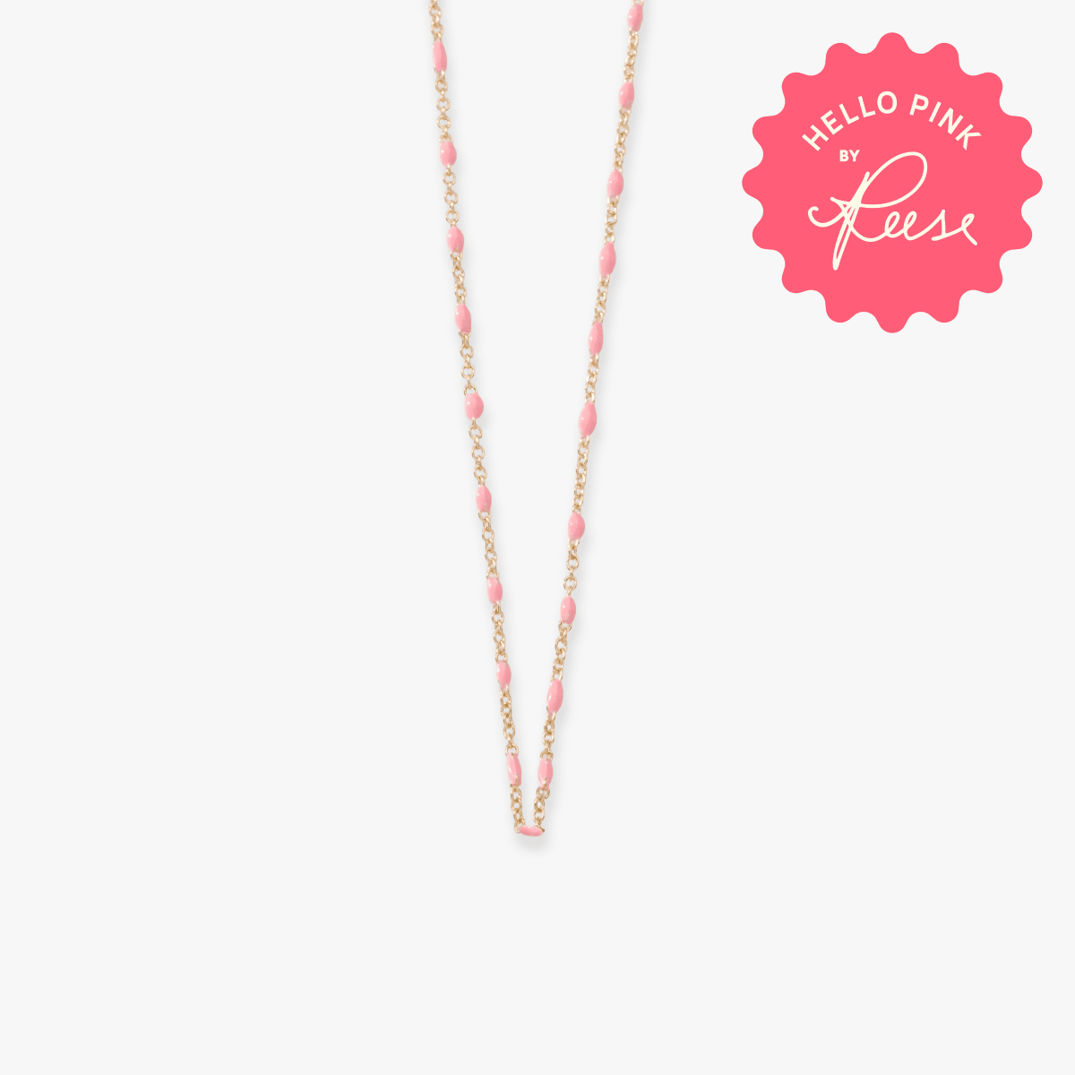 Hello Pink Enamel Satellite Chain