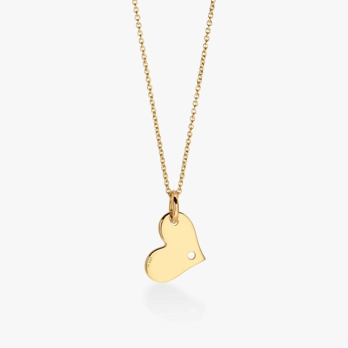 Heart Tag Necklace with Birthstone