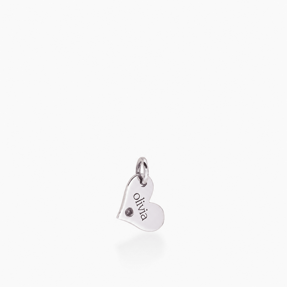 Heart Tag with Birthstone