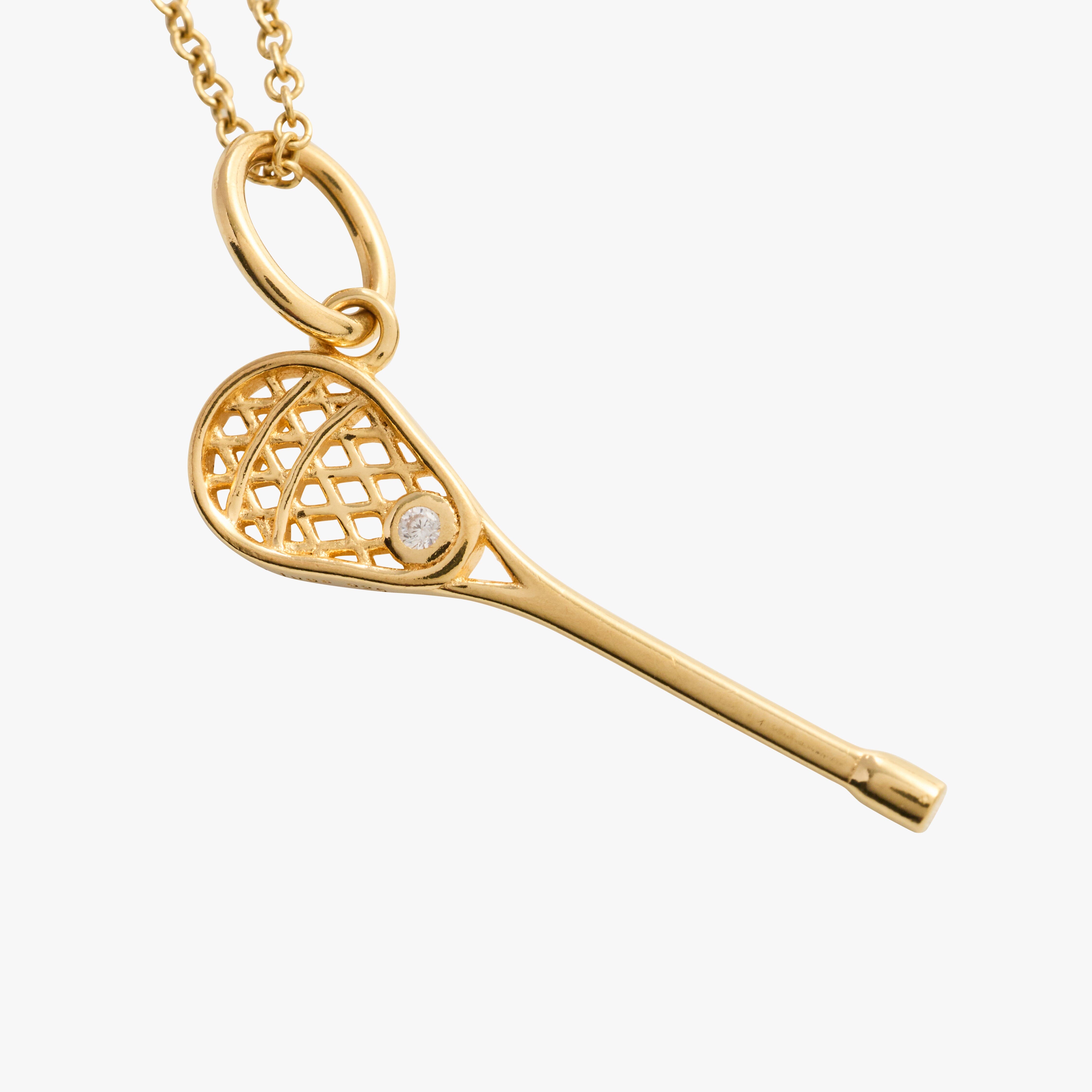 Lacrosse Charm Necklace