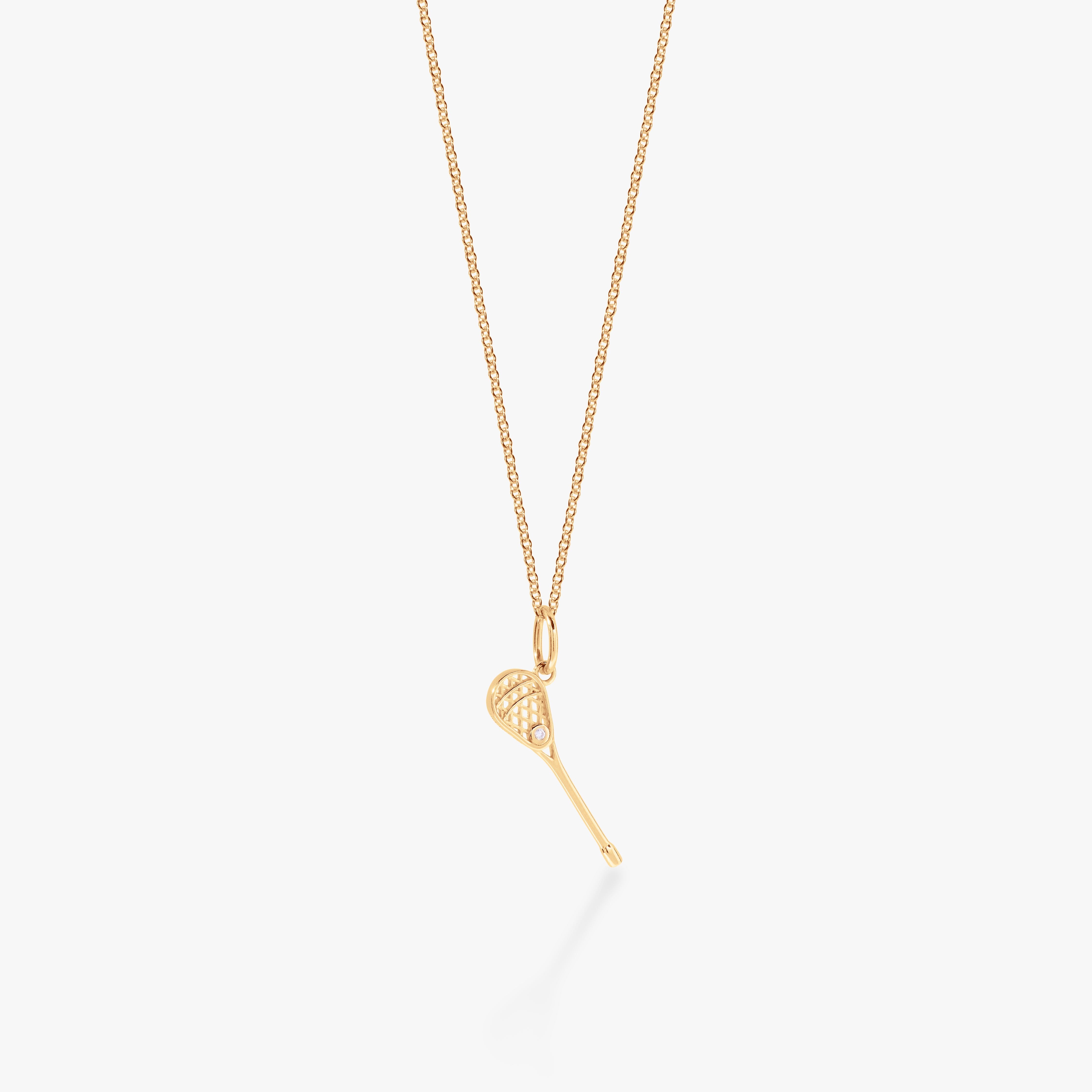Lacrosse Charm Necklace