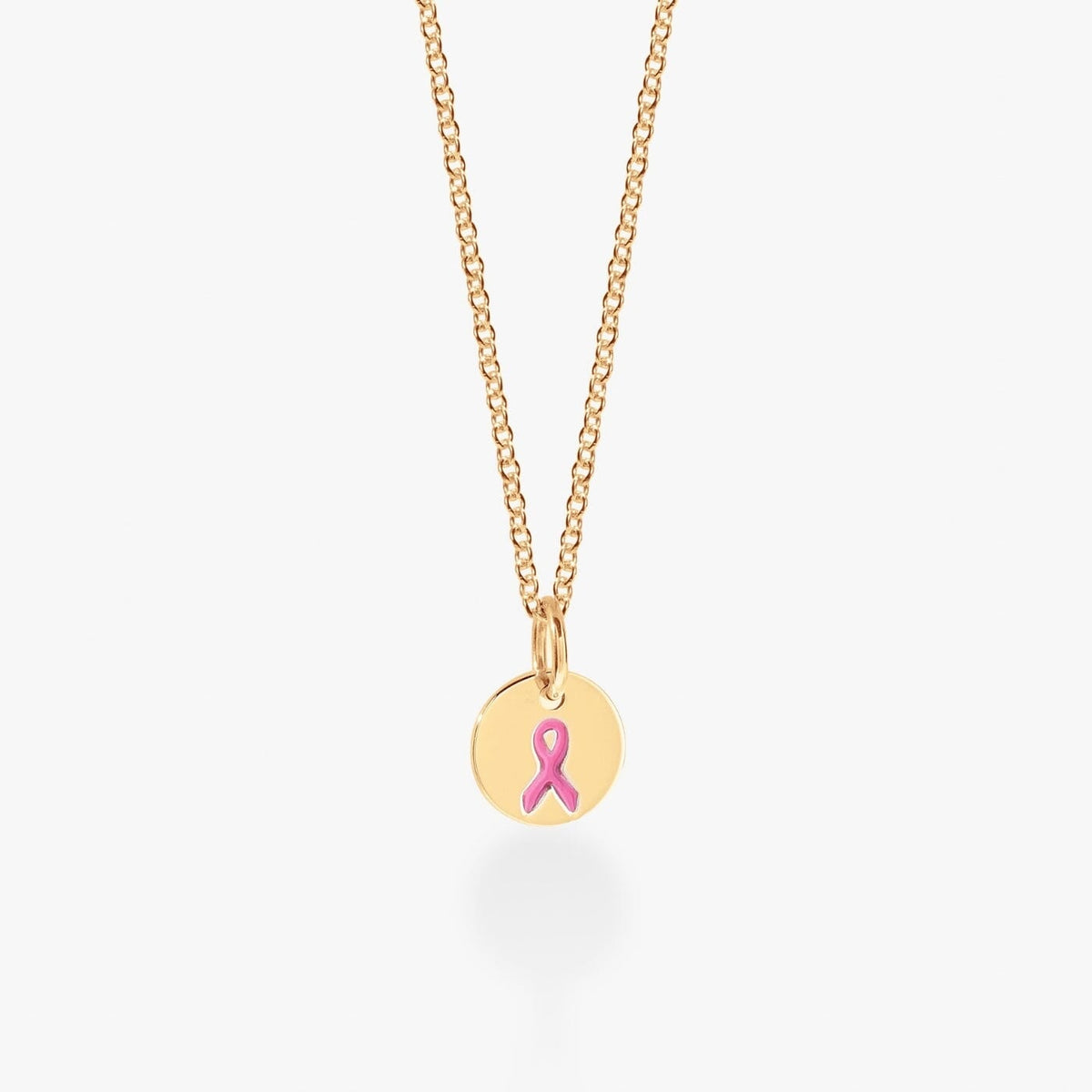 Mini Breast Cancer Charm Necklace
