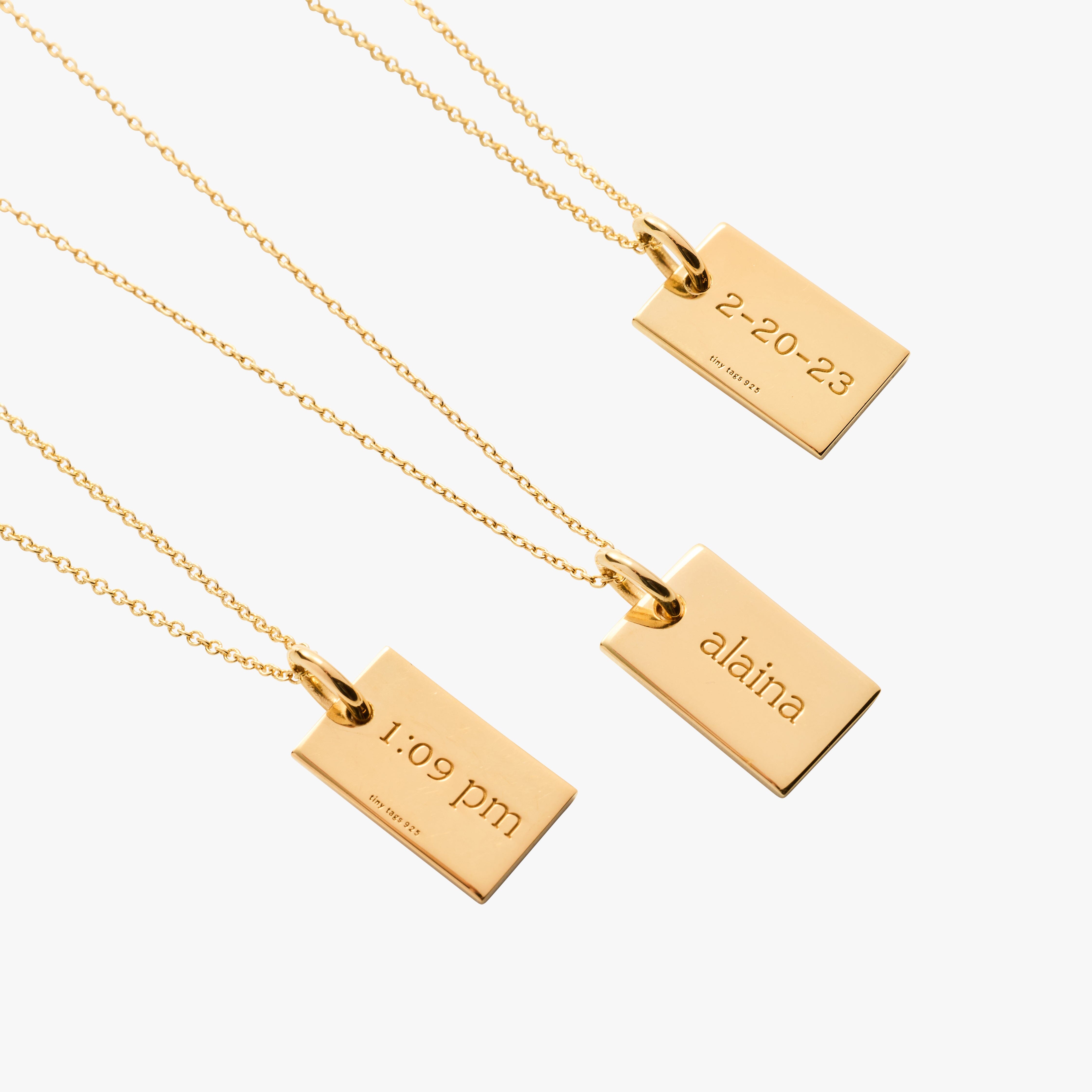 Mini Dog Tag Necklace