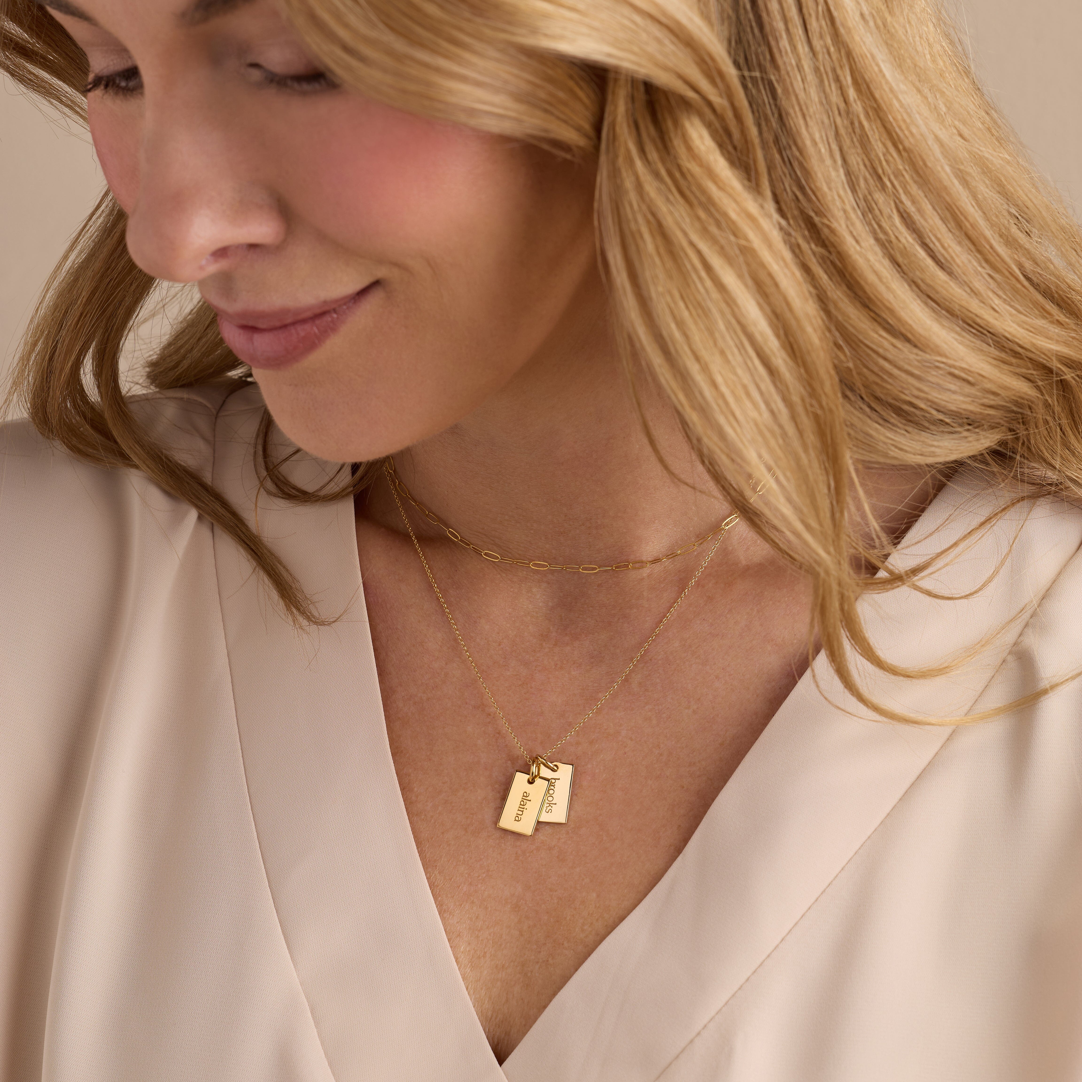 Mini Dog Tag Necklace - 2 Tags