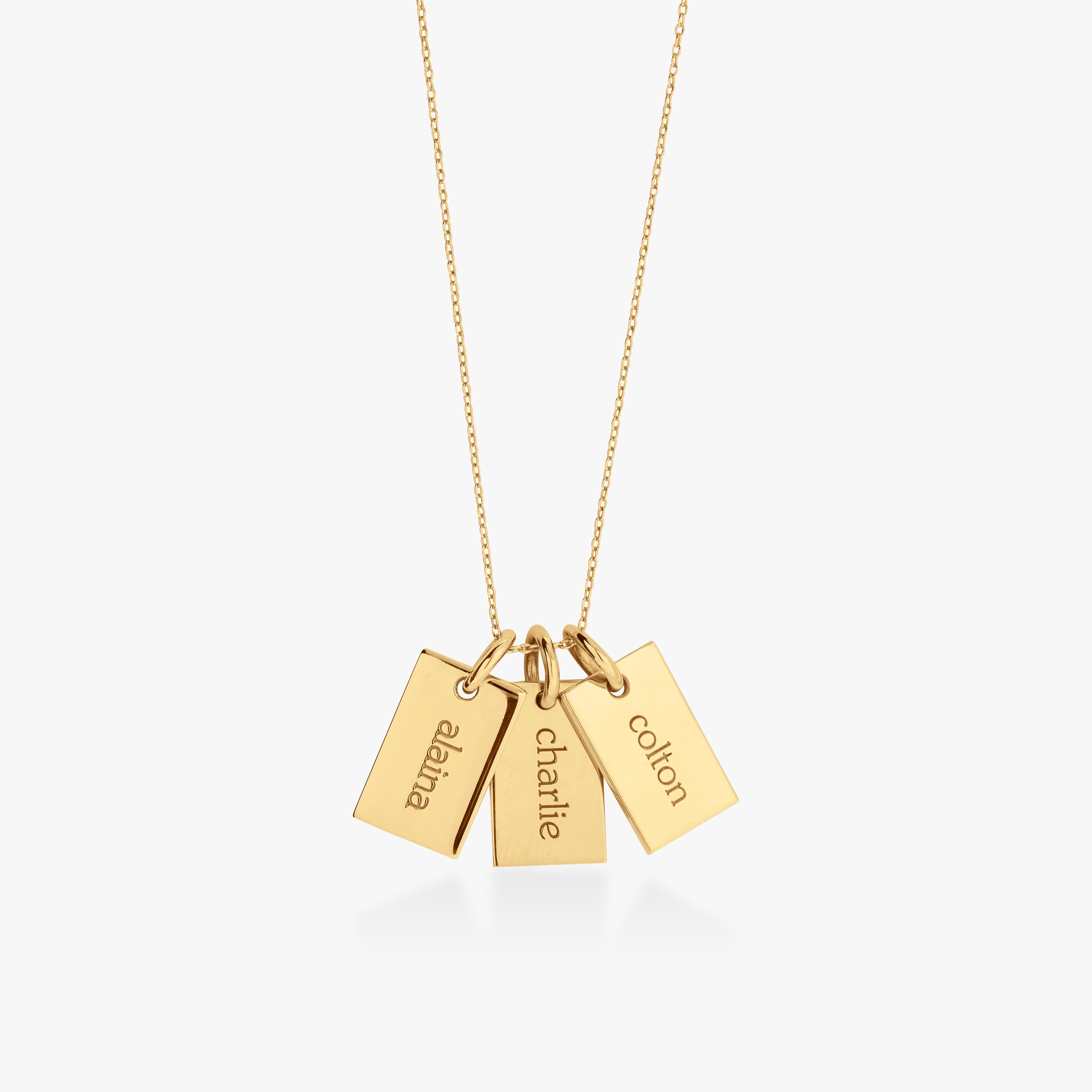 Mini Dog Tag Necklace - 3 Tags