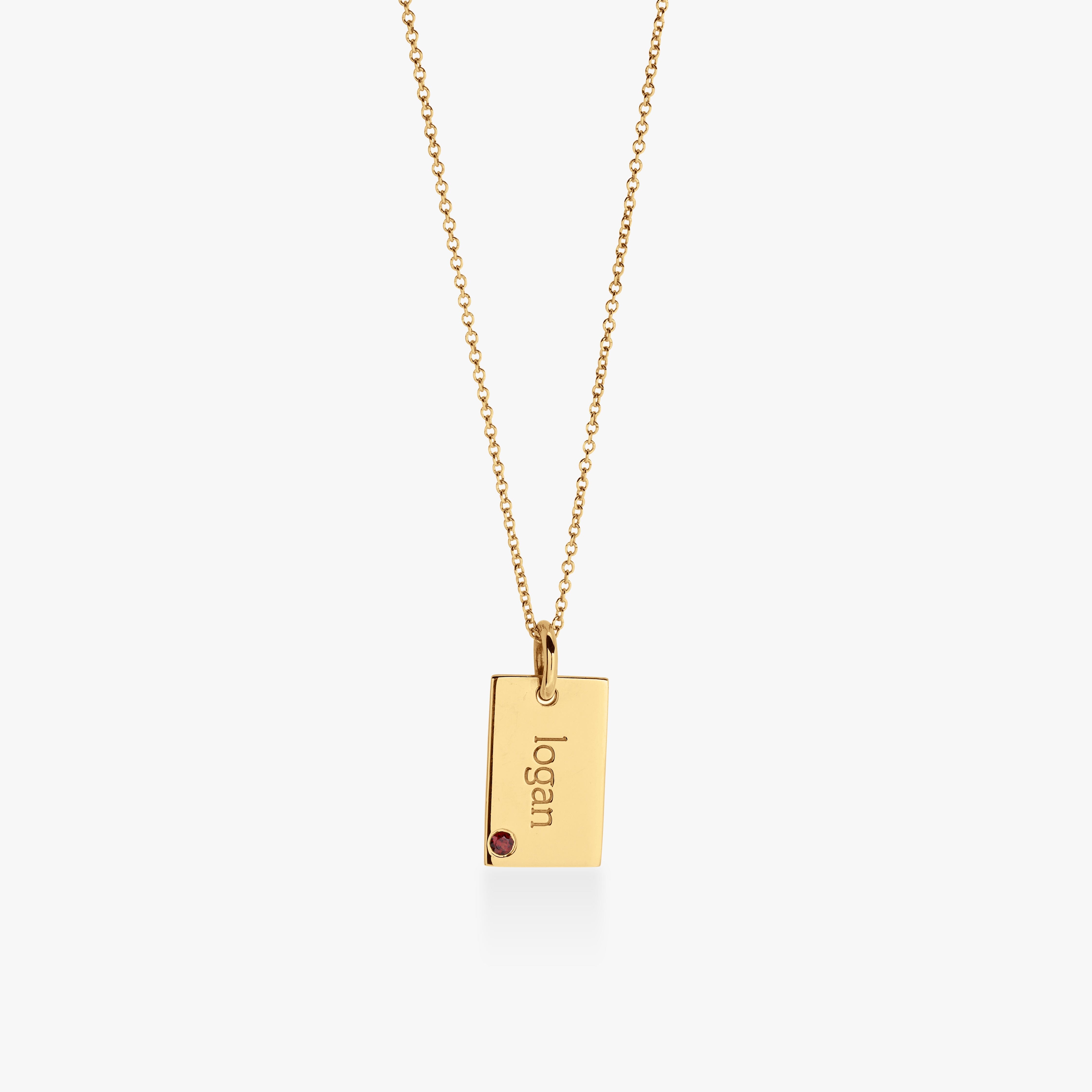 お*き様 END MINIATURE DOGTAG NECKLACE 定価¥17 Mini Dog Tag Necklace with Birthstone