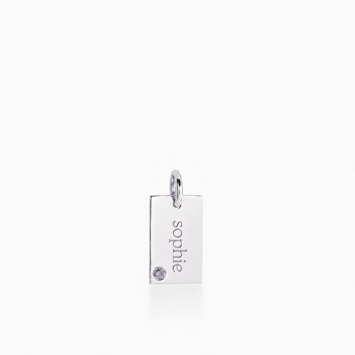 Mini Dog Tag with Birthstone