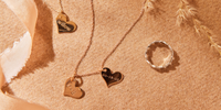 assorted Tiny Tags heart engraved necklaces