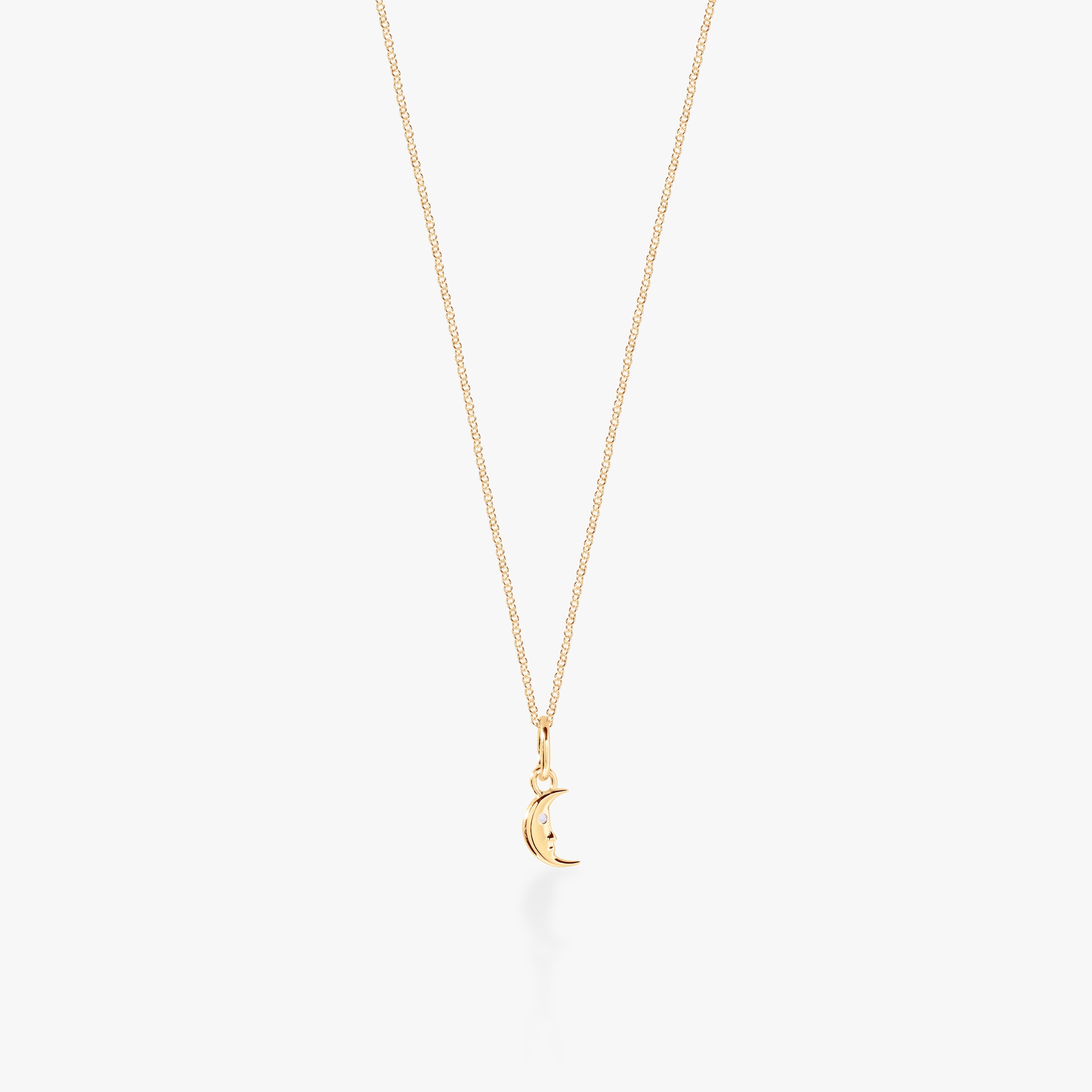 Moon Mini Charm Necklace