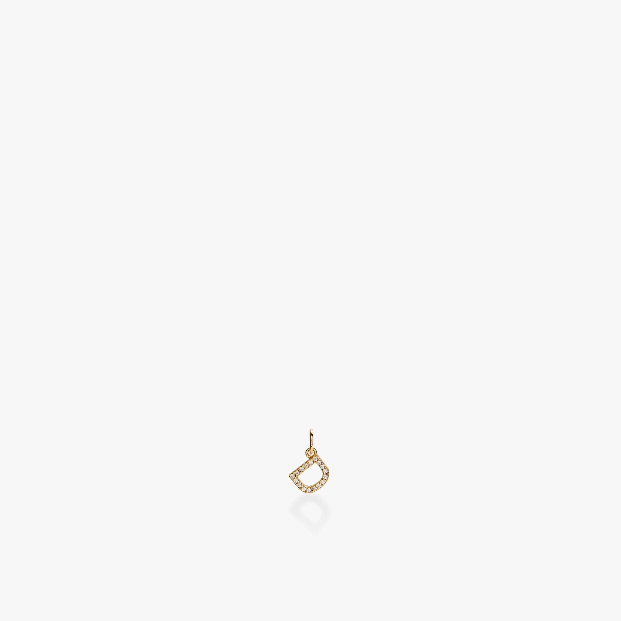 Mini Pavé Initial Charm