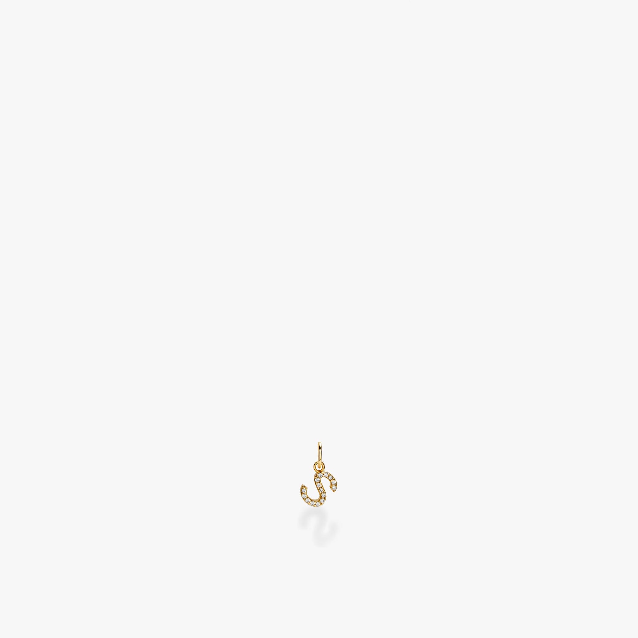 Mini Pavé Initial Charm