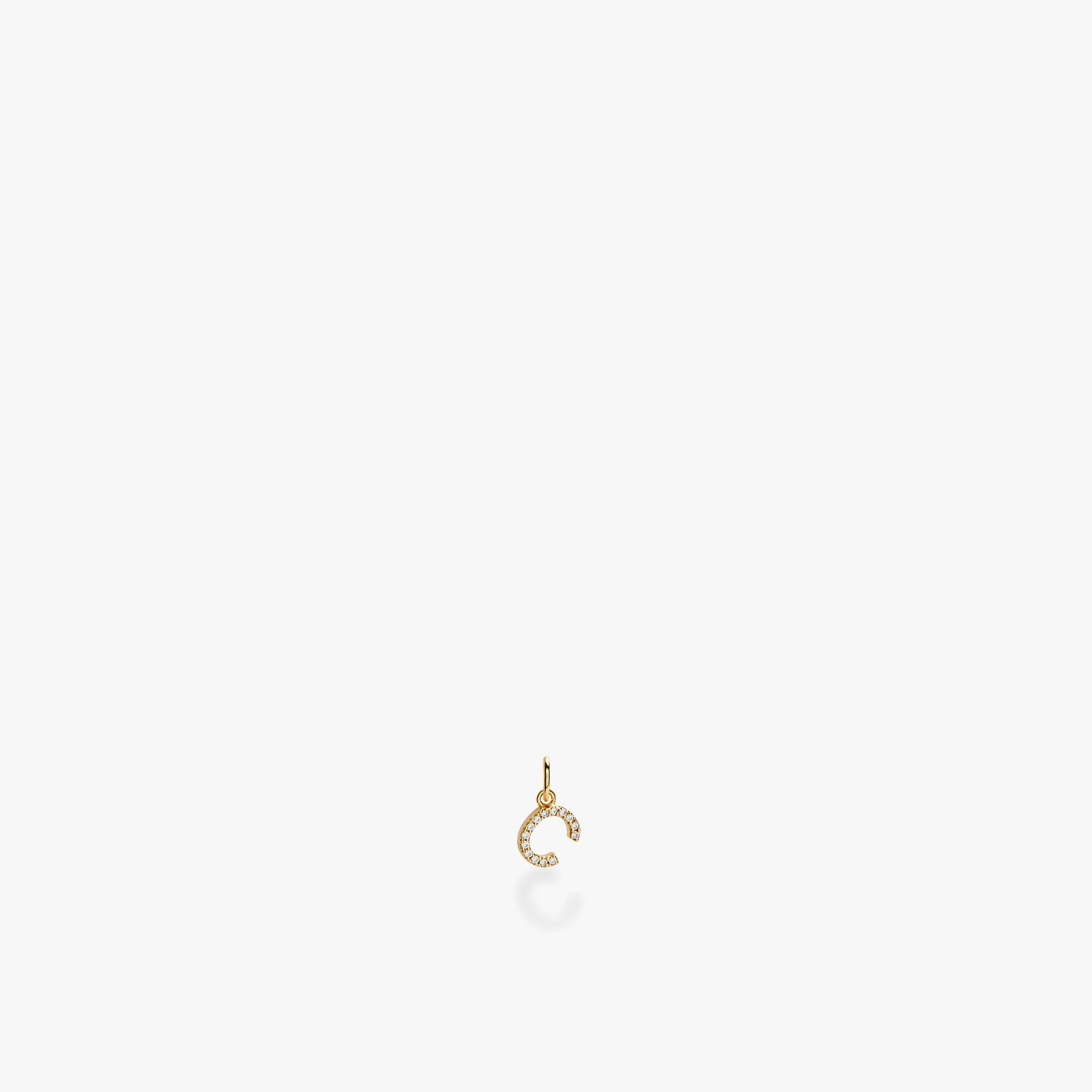 Mini Pavé Initial Charm