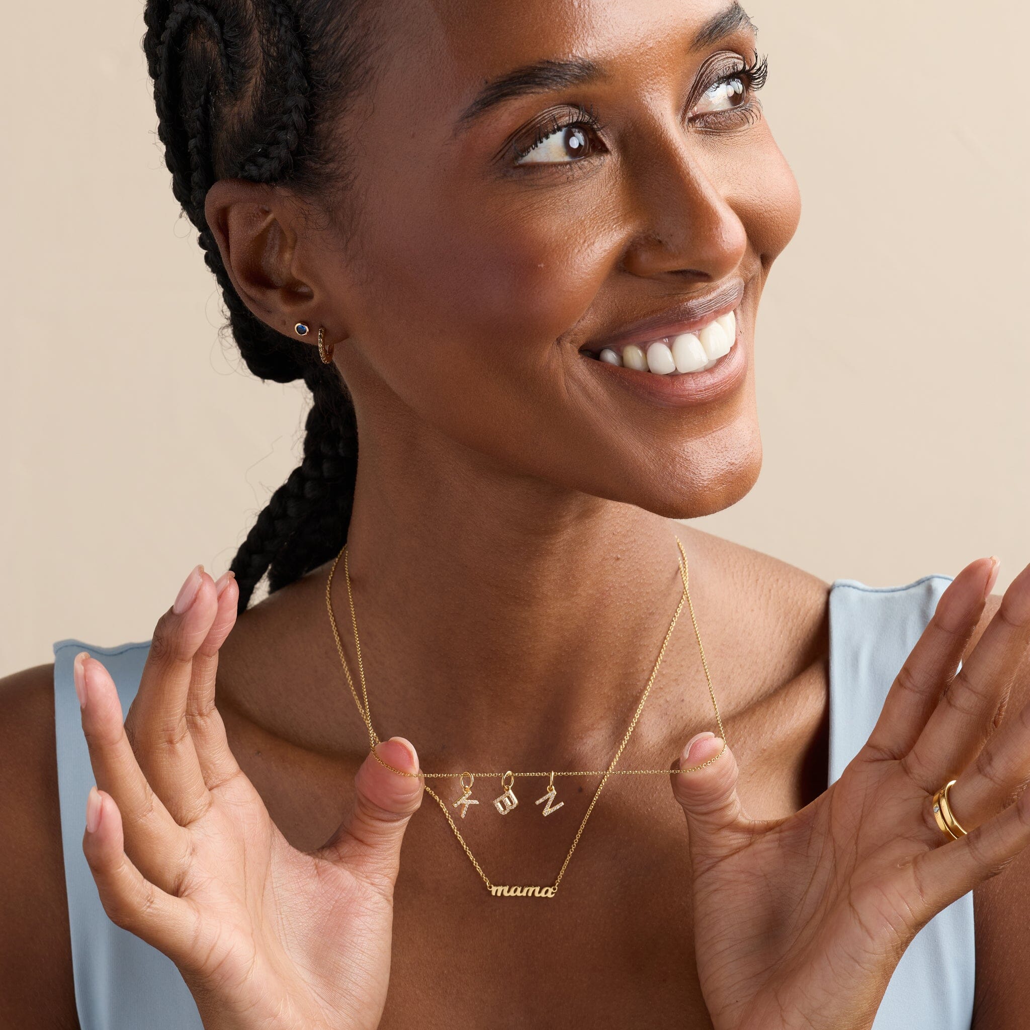 Mini Pavé Initial Charm