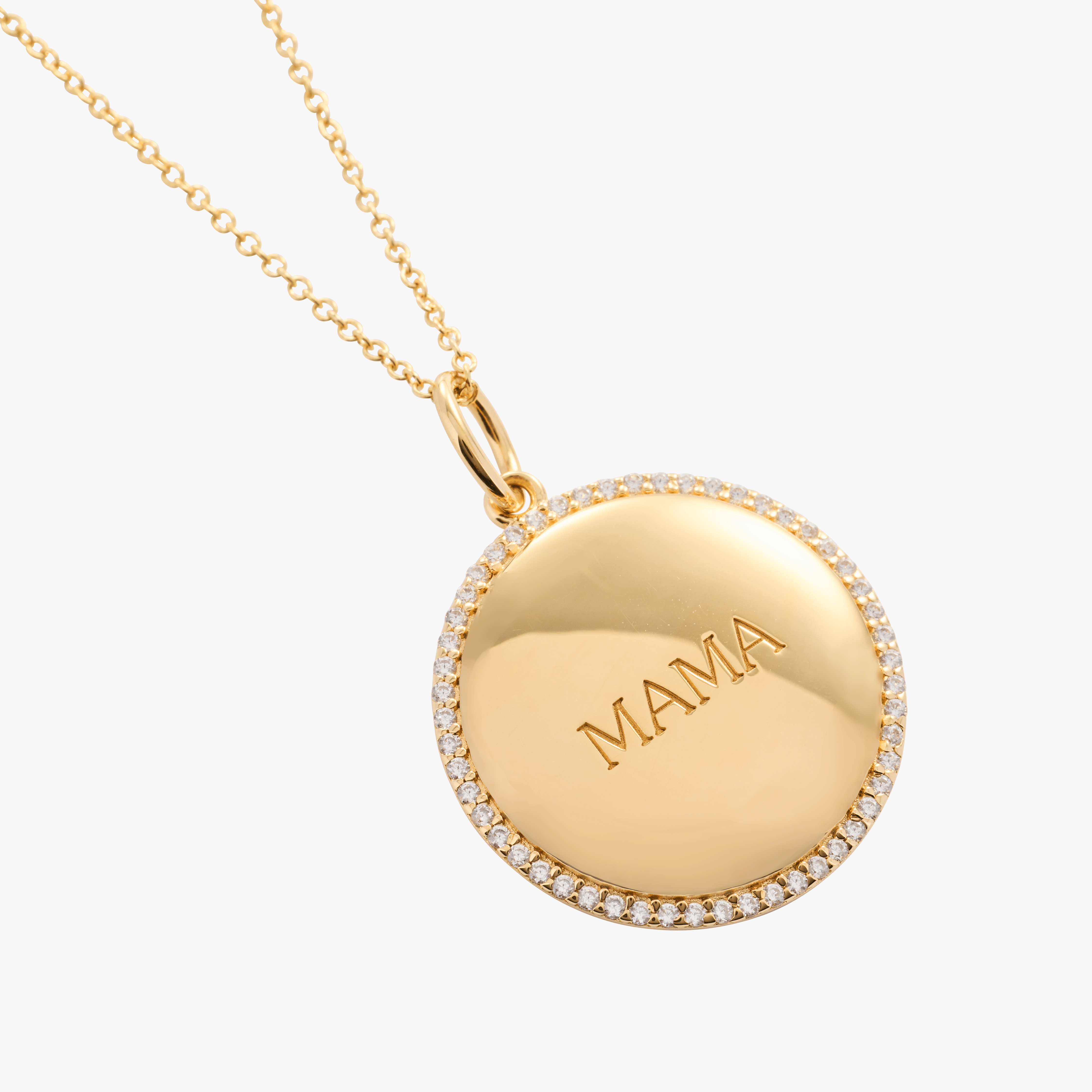 Mama Pavé Pendant Necklace