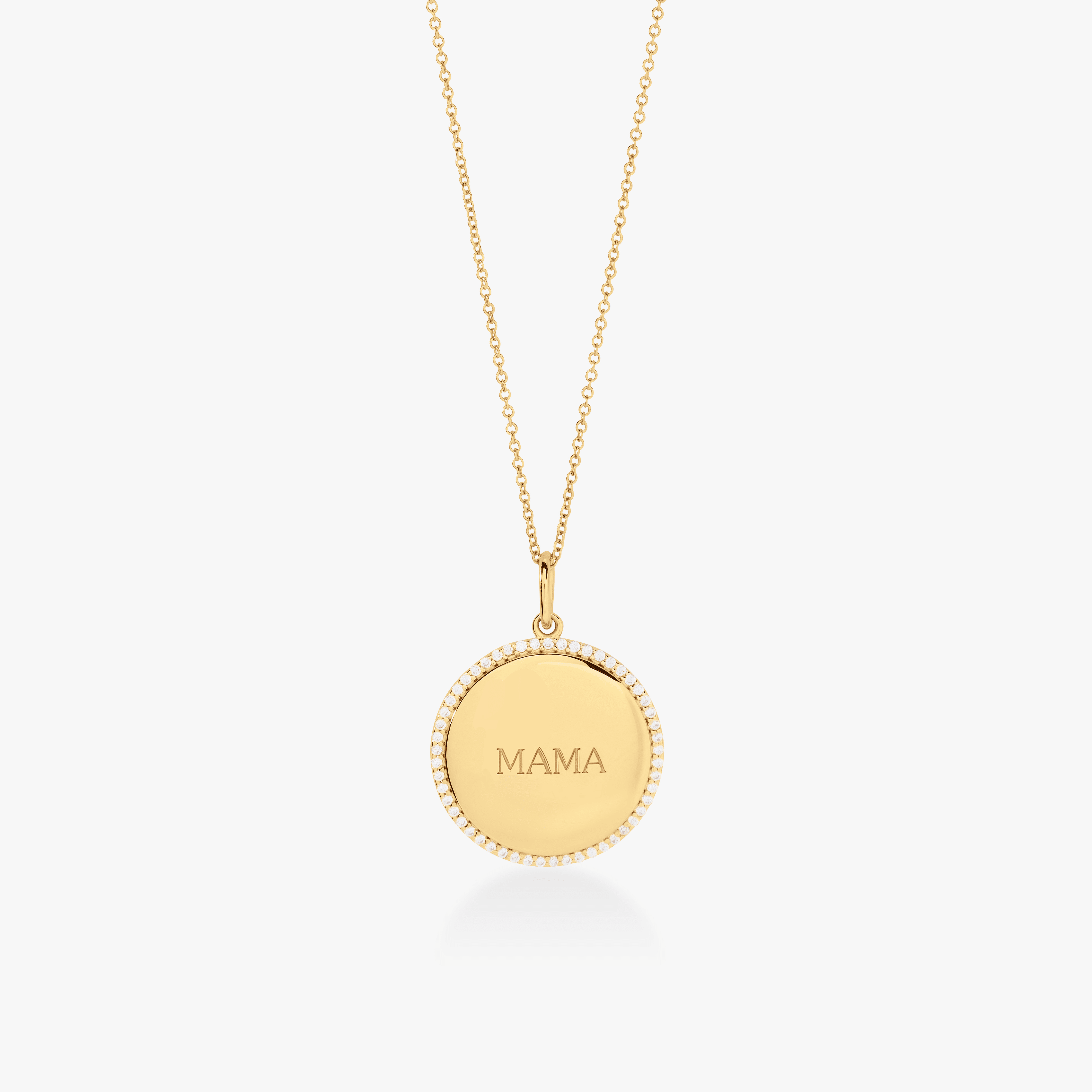 Mama Pavé Pendant Necklace