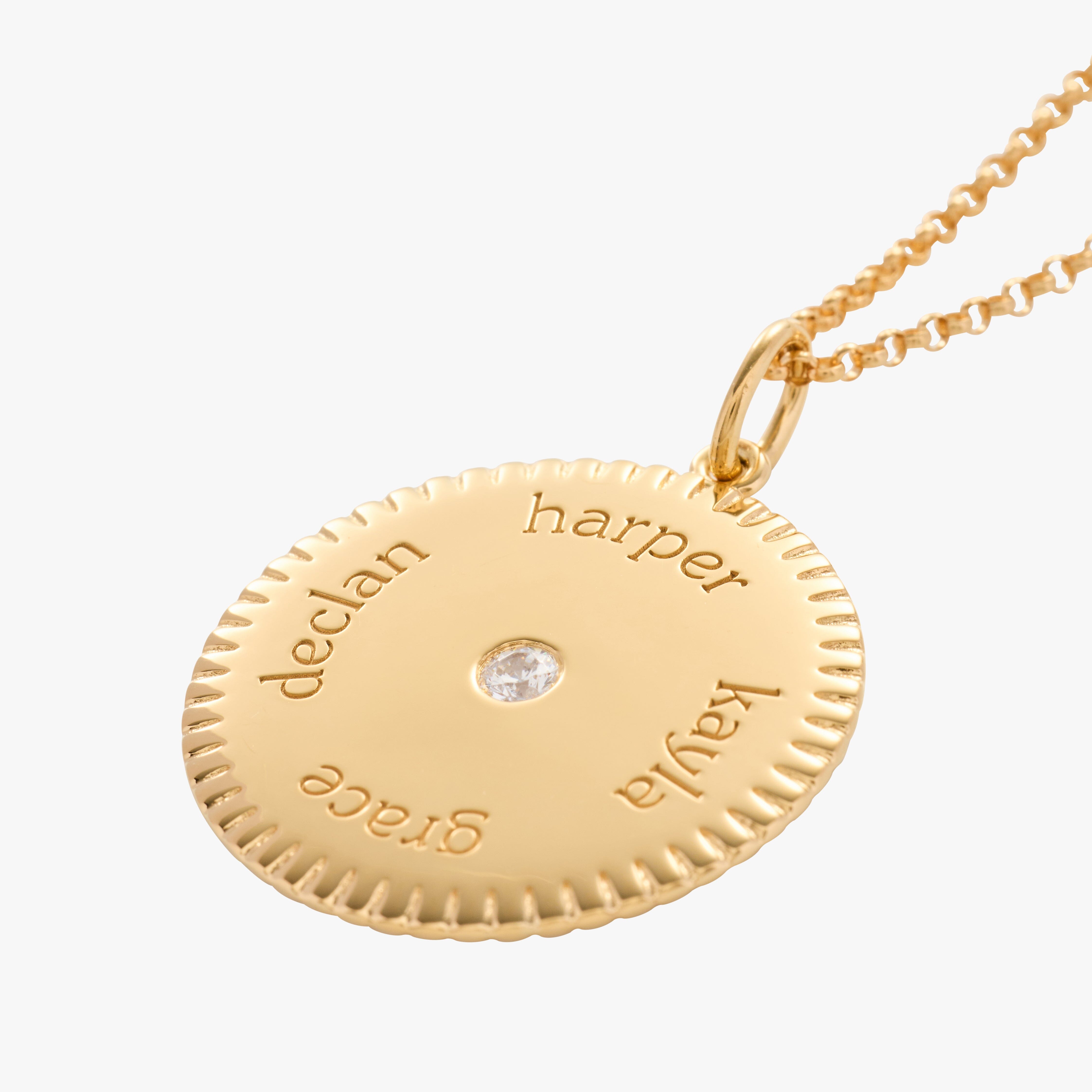 Notched Pendant Necklace
