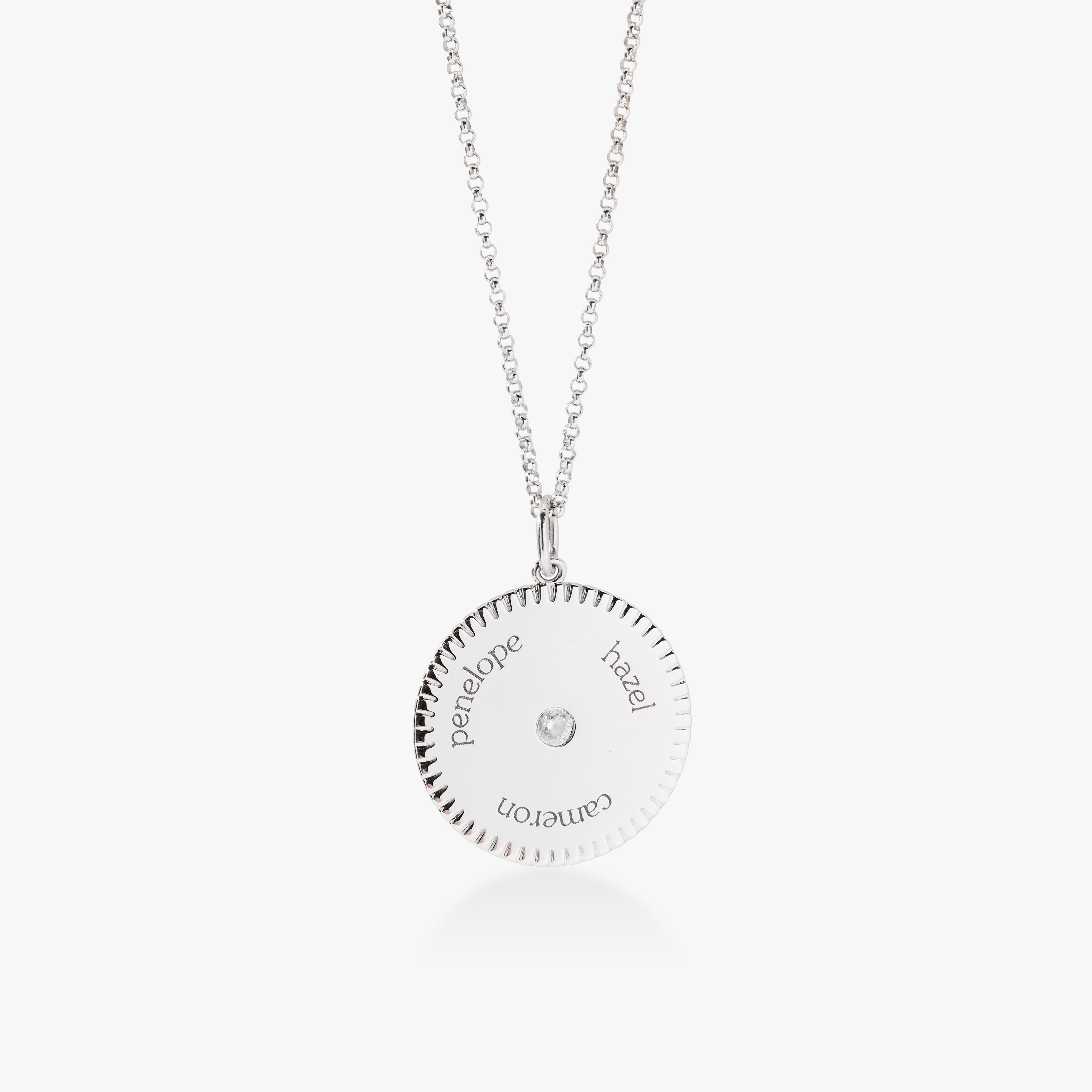 Notched Pendant Necklace