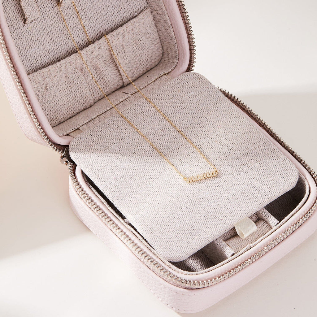 Pavé Mama Nameplate + Jewelry Case Set