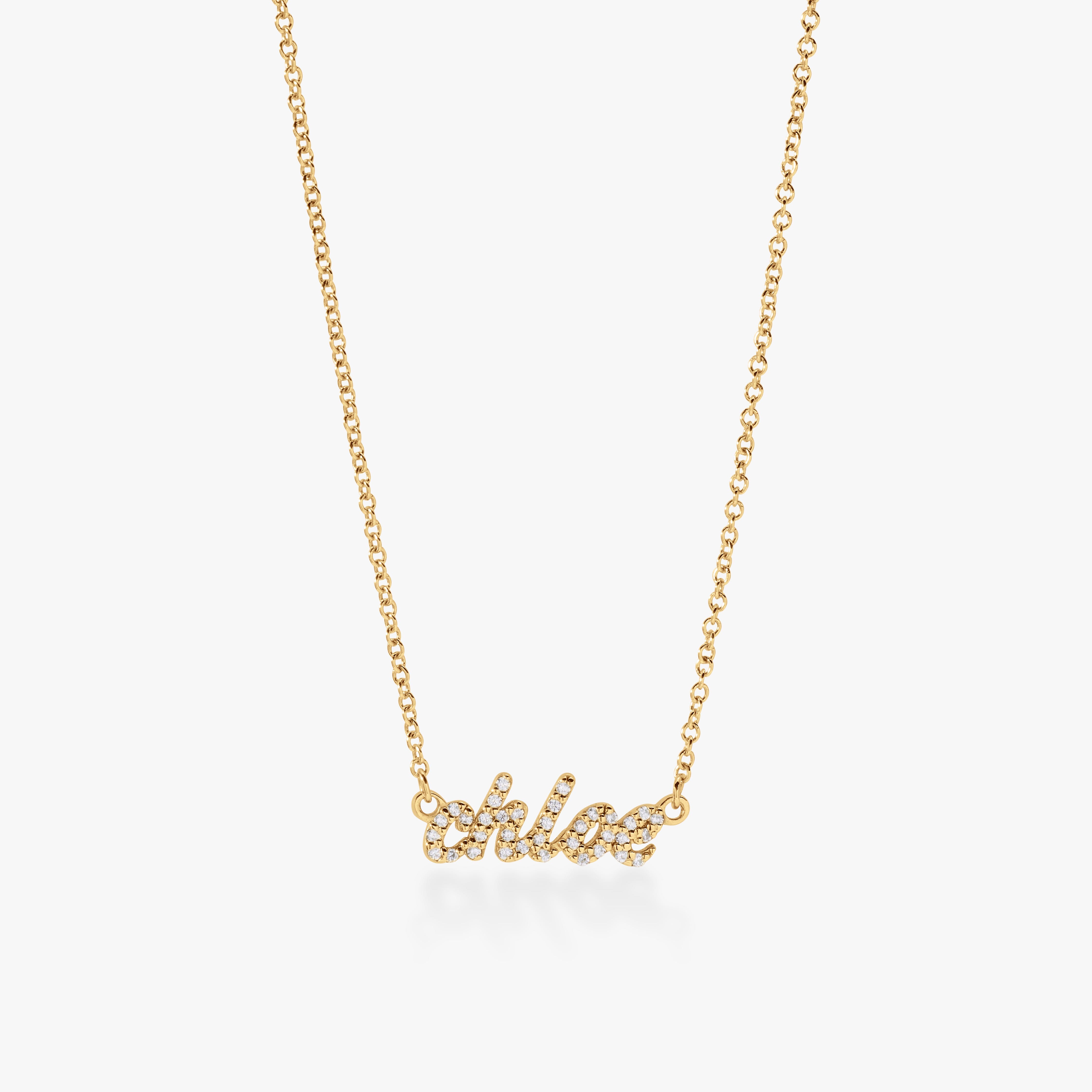 Pavé Custom Nameplate Necklace