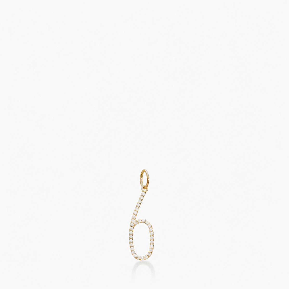 Pavé Elongated Number Charm