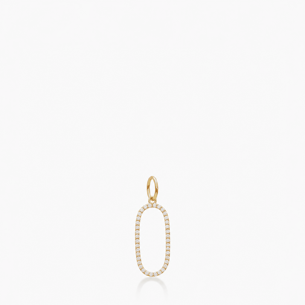 Pavé Elongated Number Charm