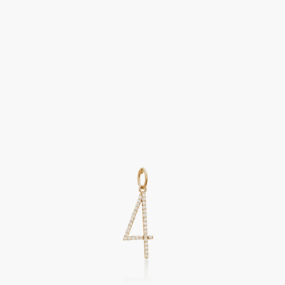 Pavé Elongated Number Charm