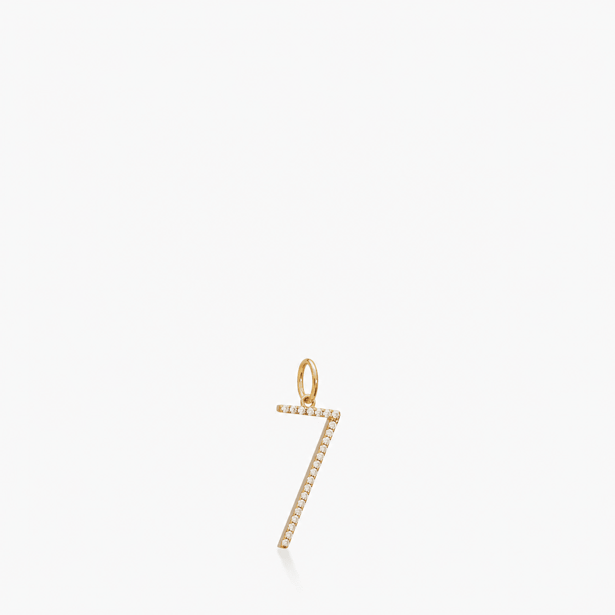 Pavé Elongated Number Charm