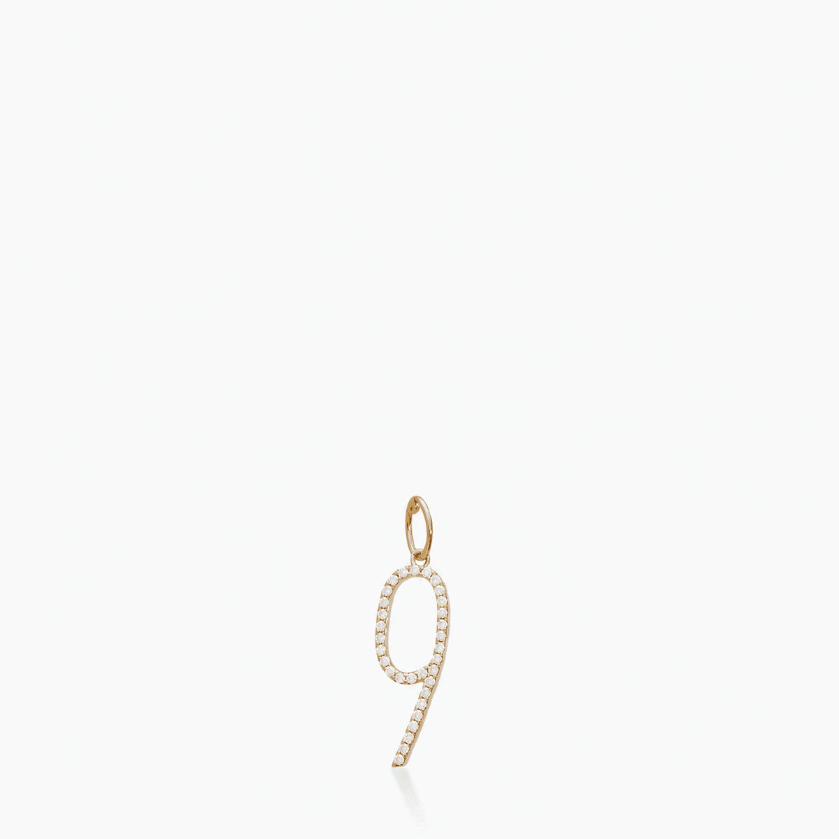 Pavé Elongated Number Charm