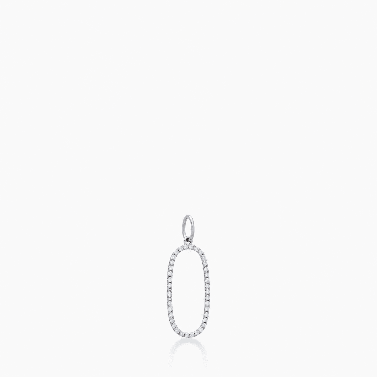 Pavé Elongated Number Charm