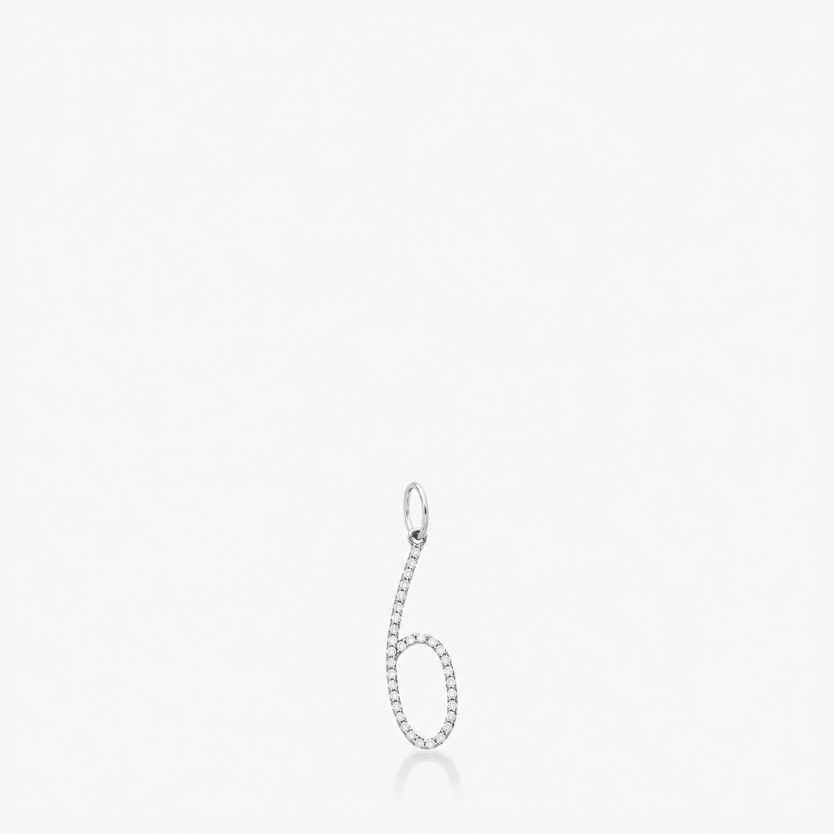 Pavé Elongated Number Charm
